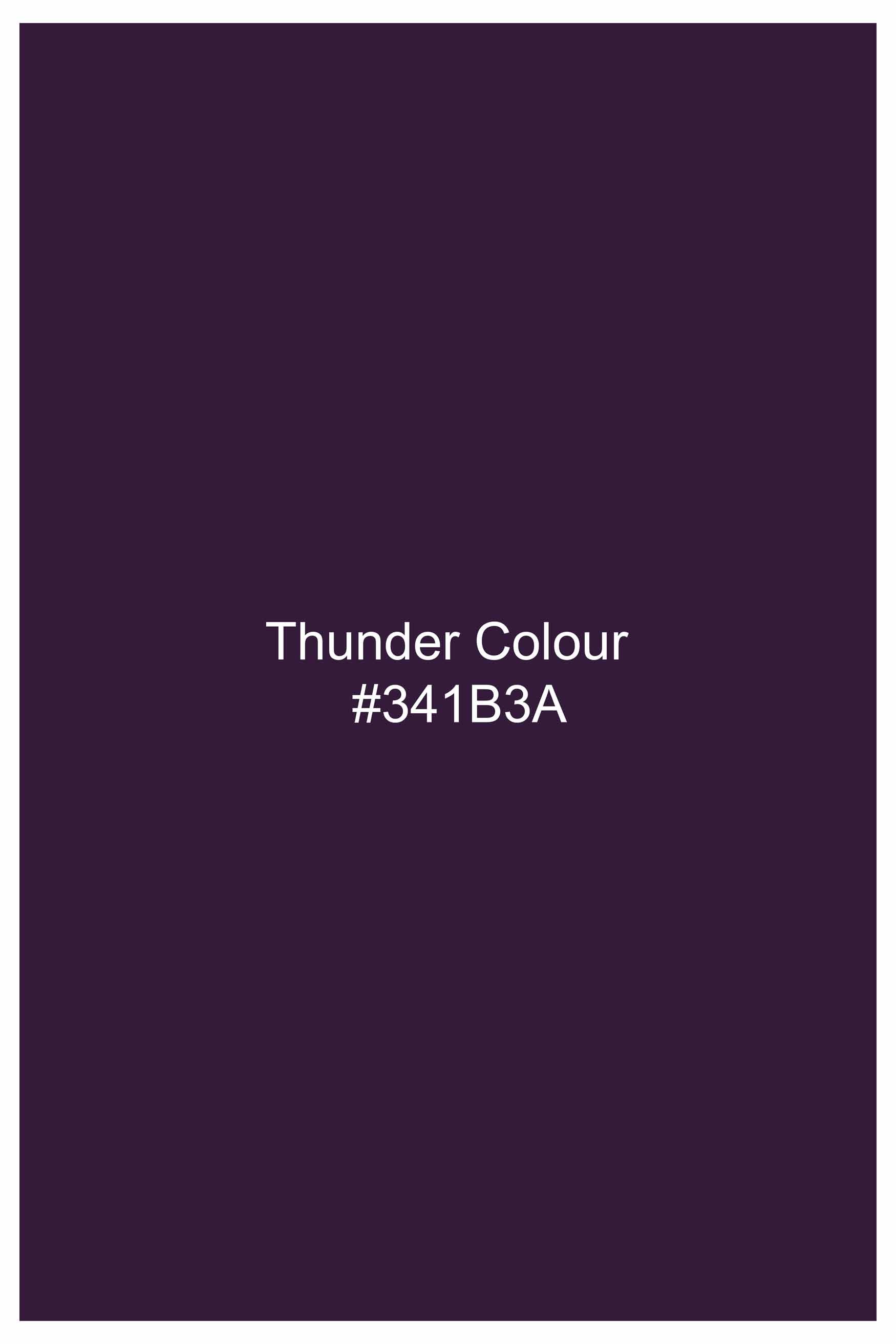 Thunder Purple Subtle Sheen Super Soft Premium Cotton Tuxedo Shirt