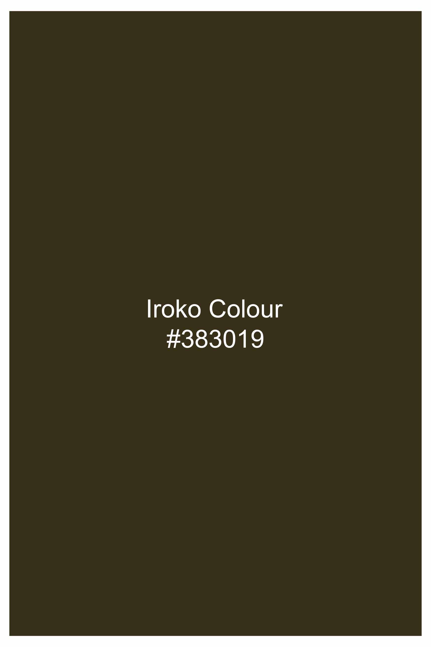 Iroko Brown Subtle Sheen Super Soft Premium Cotton Tuxedo Shirt