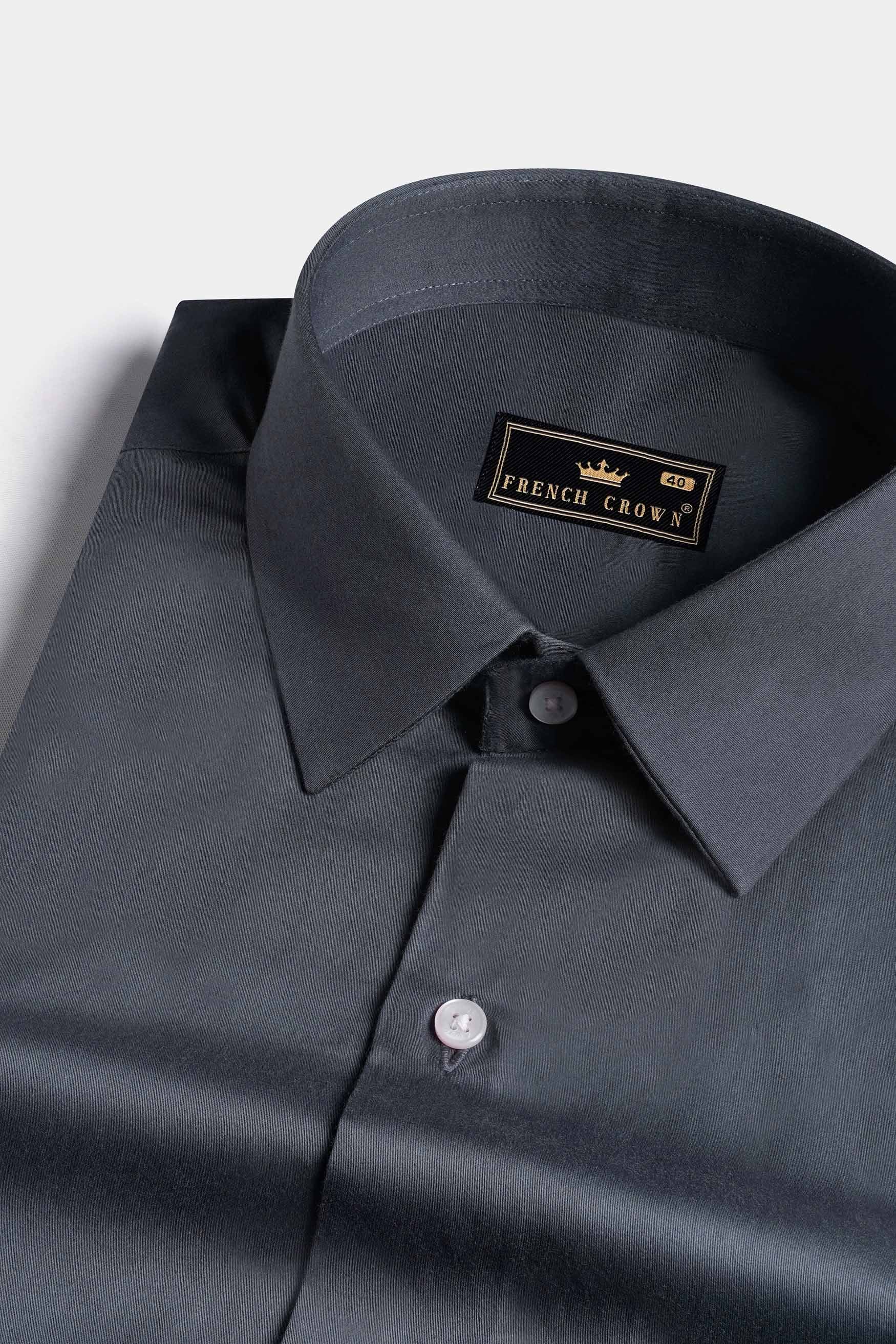 Mulled Gray Subtle Sheen Super Soft Premium Cotton Shirt