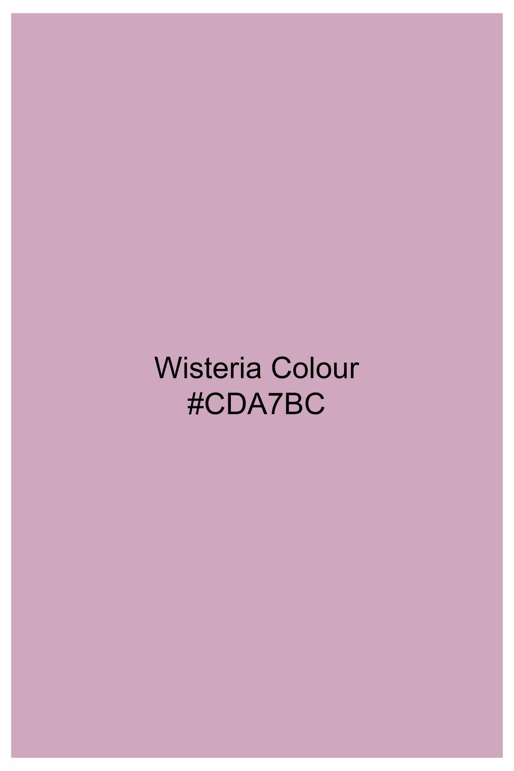 Wisteria Lavender Subtle Sheen Super Soft Premium Cotton Mandarin Shirt