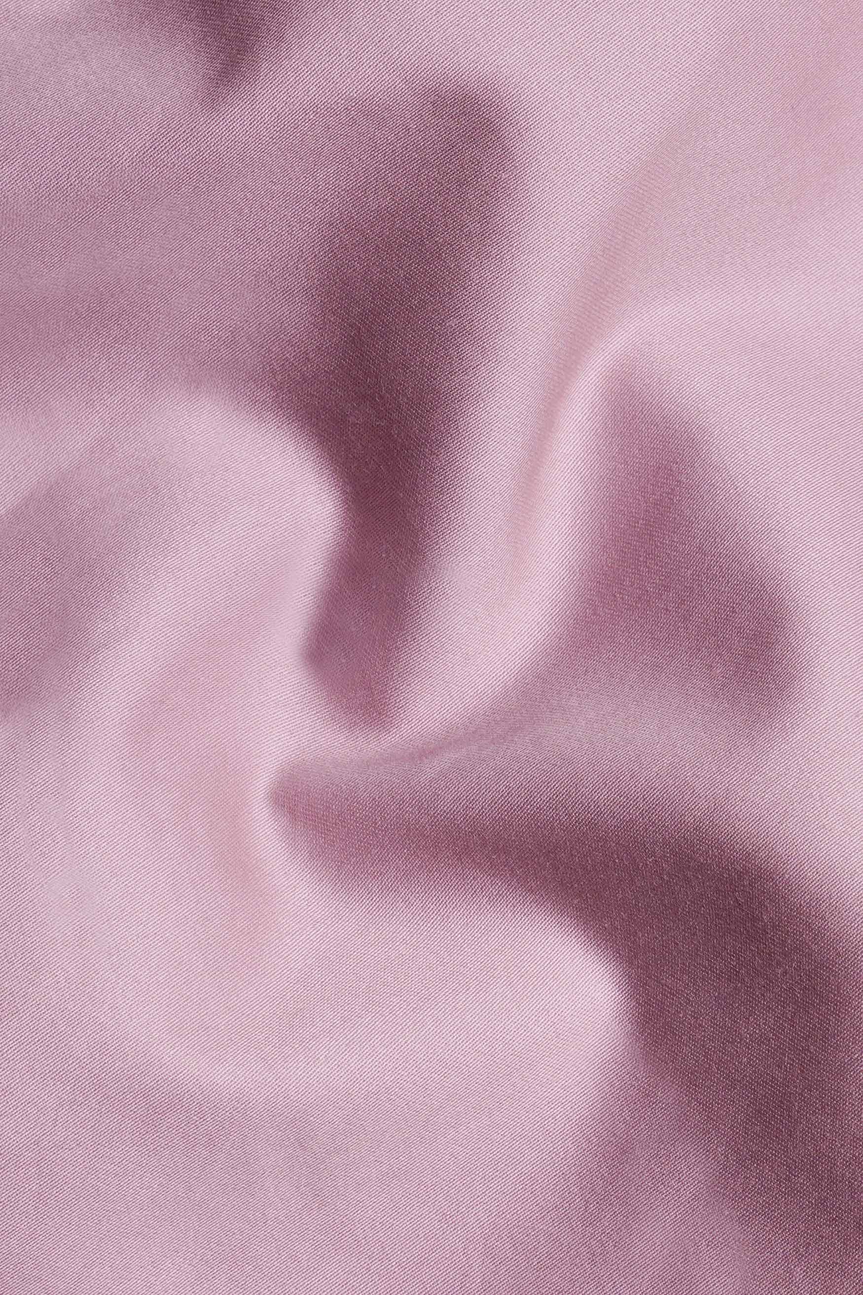 Wisteria Lavender Subtle Sheen Super Soft Premium Cotton Mandarin Shirt
