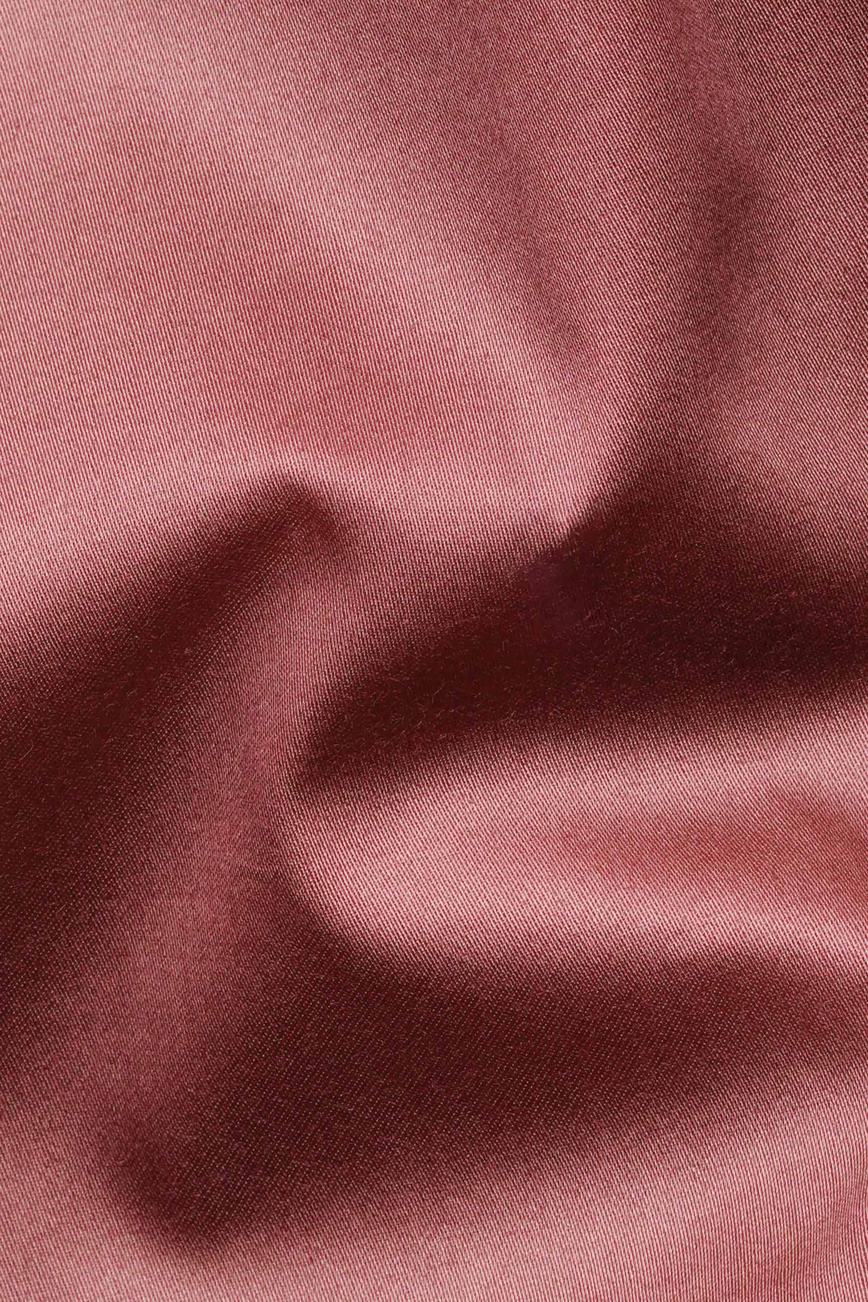 Coral Pink Subtle Sheen Super Soft Premium Cotton Mandarin Shirt