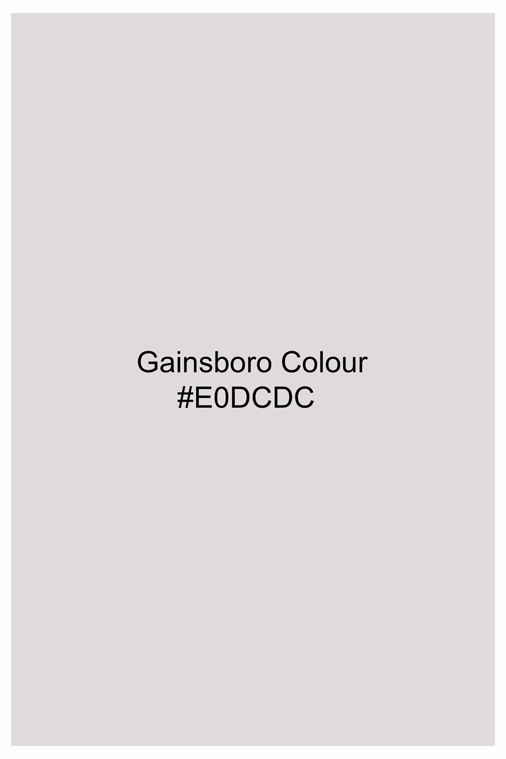 Gainsboro Gray Subtle Sheen Super Soft Premium Cotton Tuxedo Shirt
