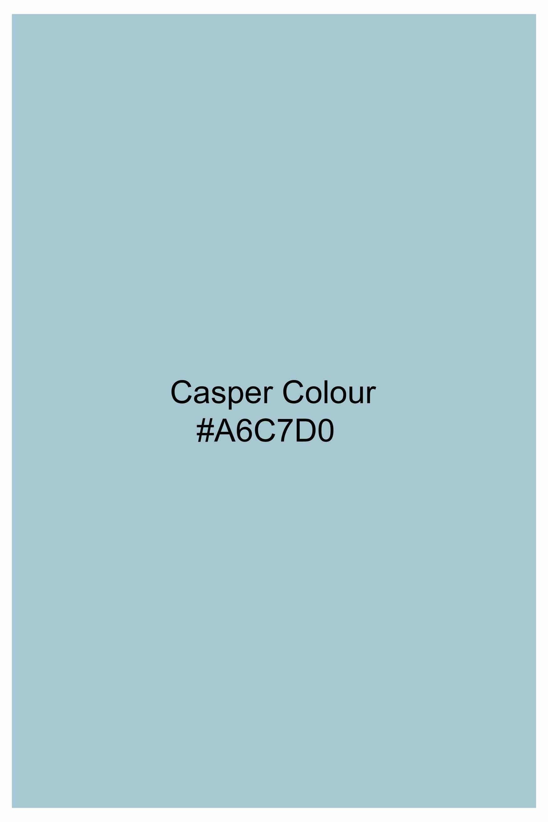 Casper Blue Subtle Sheen Super Soft Premium Cotton Shirt