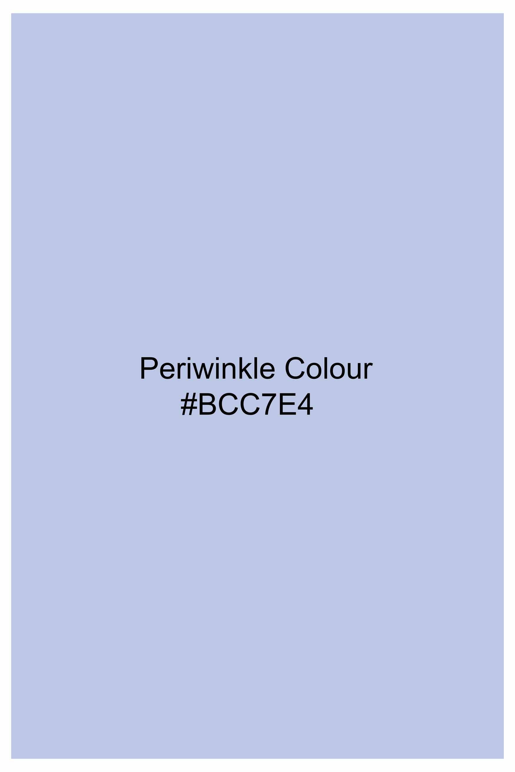 Periwinkle Blue Subtle Sheen Super Soft Premium Cotton Mandarin Shirt
