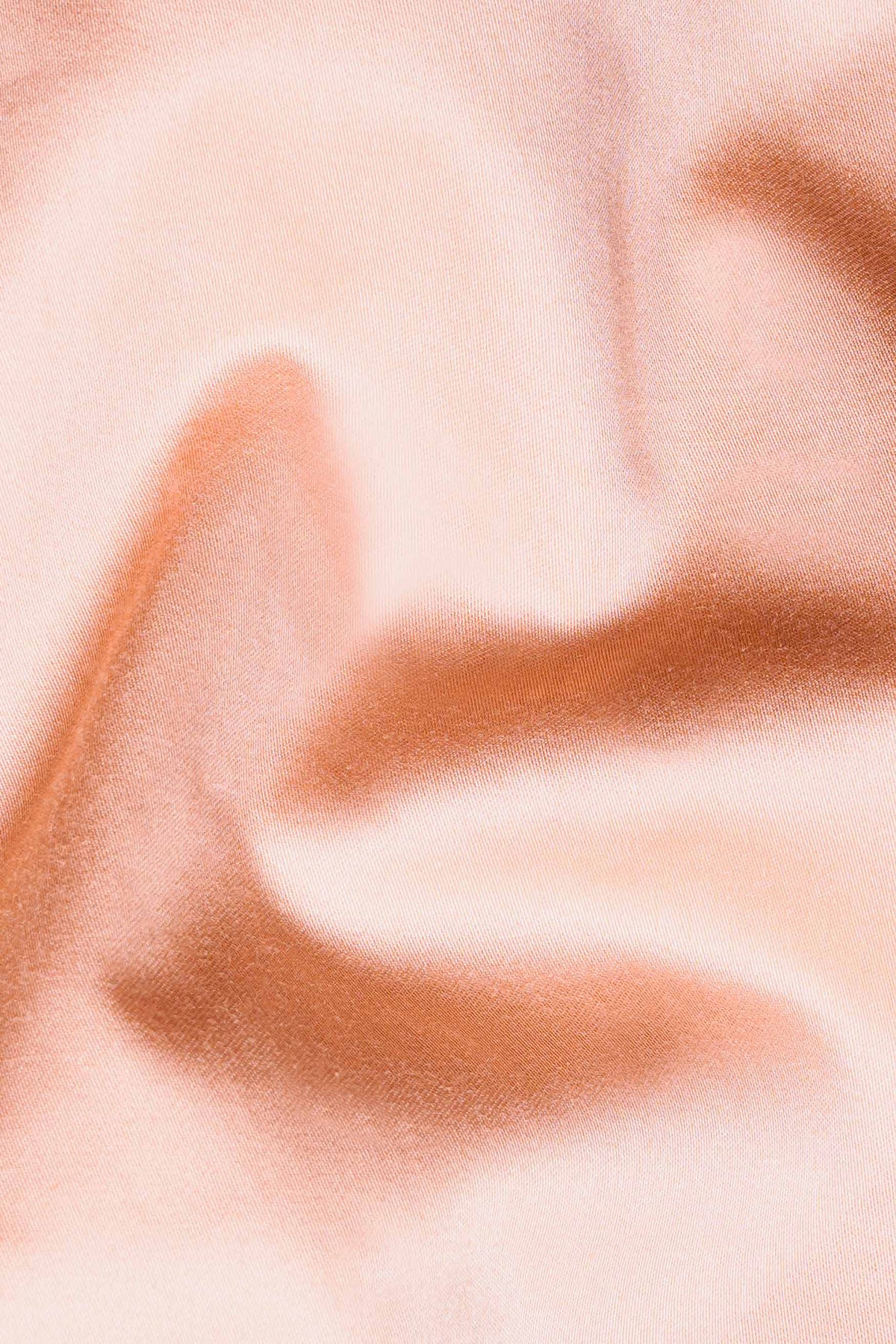 Apricot Peach Subtle Sheen Super Soft Premium Cotton Shirt Without Pocket