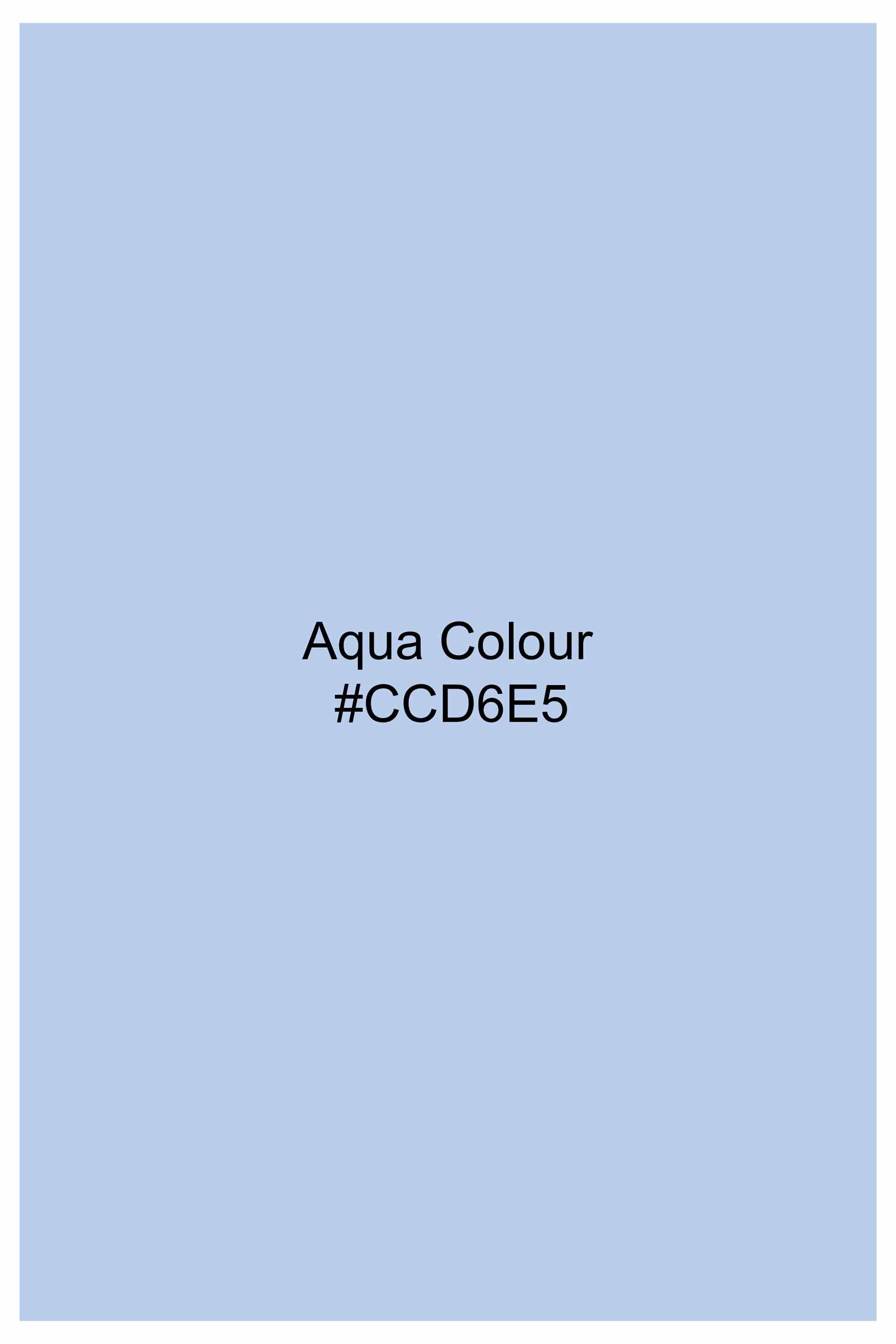 Aqua Blue Twill Premium Cotton Shirt