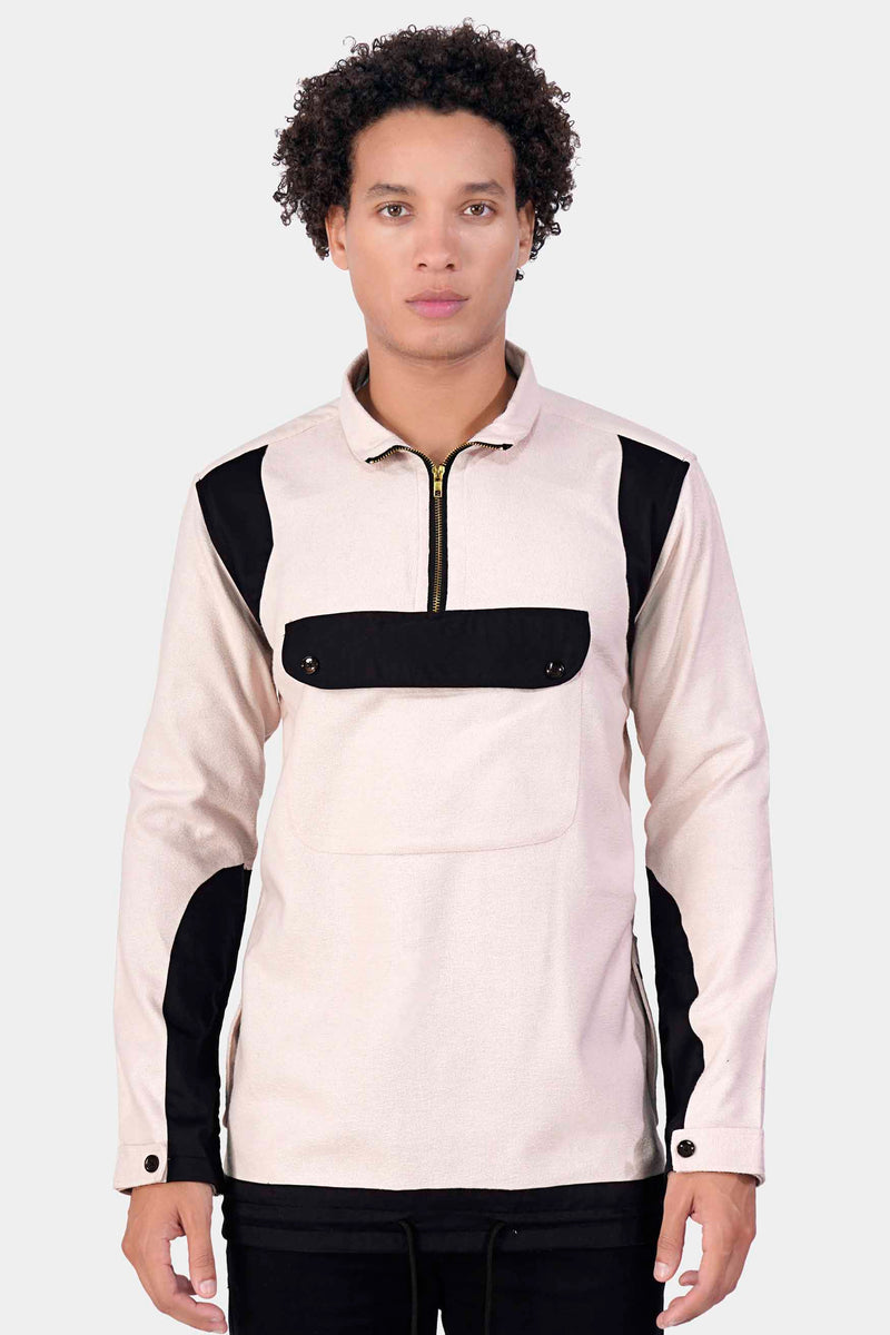 Cavern Cream and Black Royal Oxford Designer Jacket