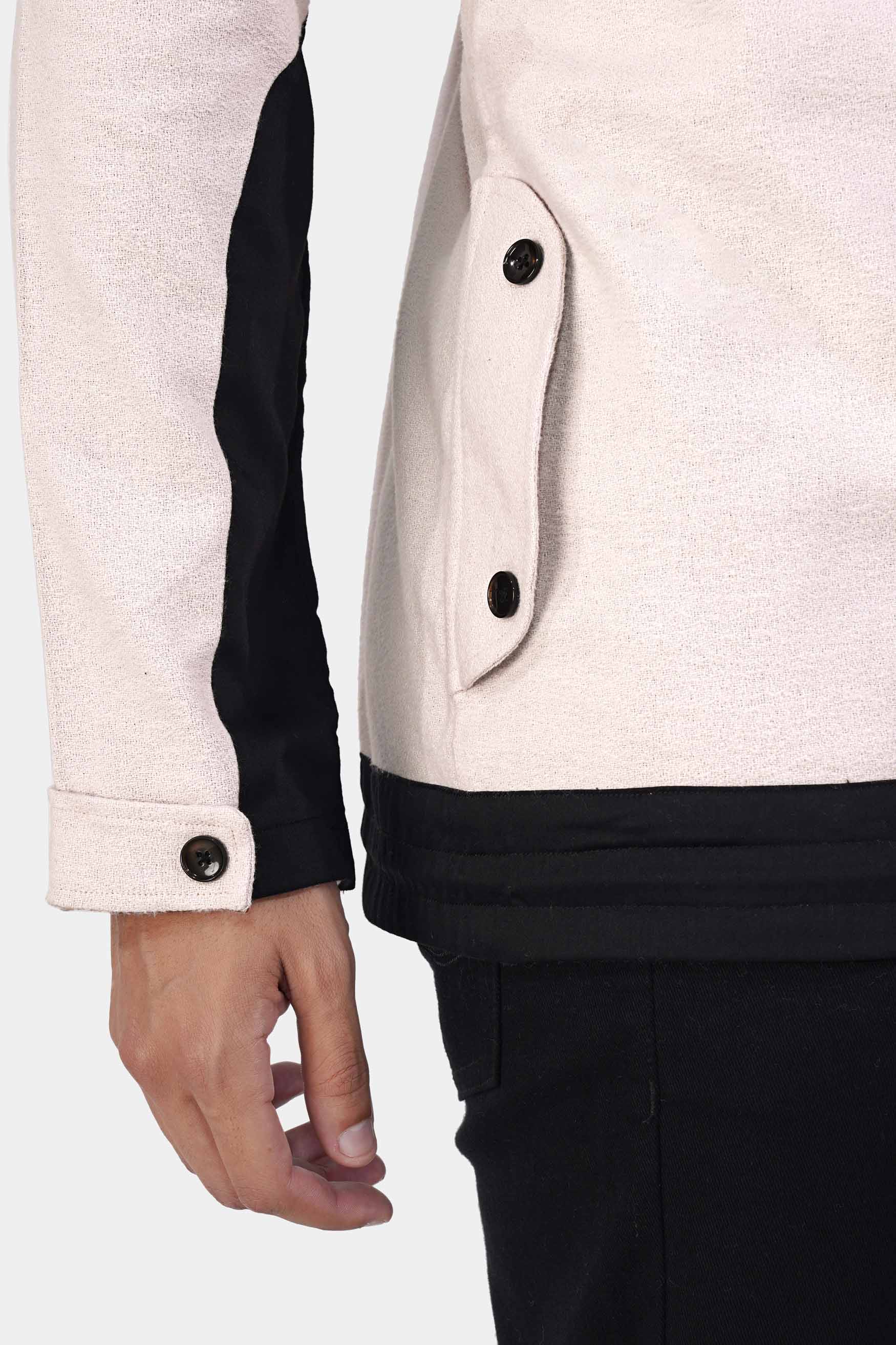 Cavern Cream and Black Royal Oxford Designer Jacket