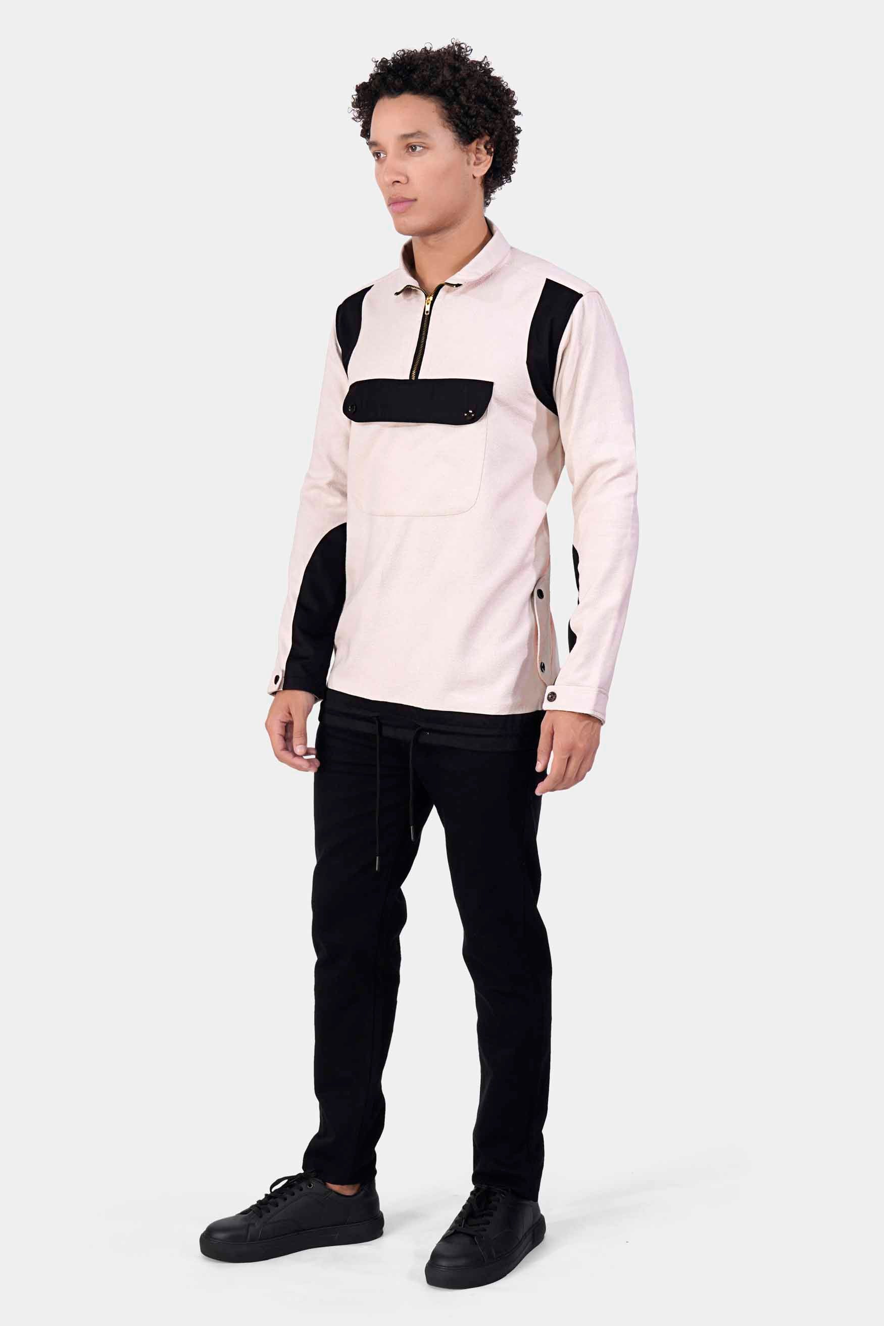Cavern Cream and Black Royal Oxford Designer Jacket