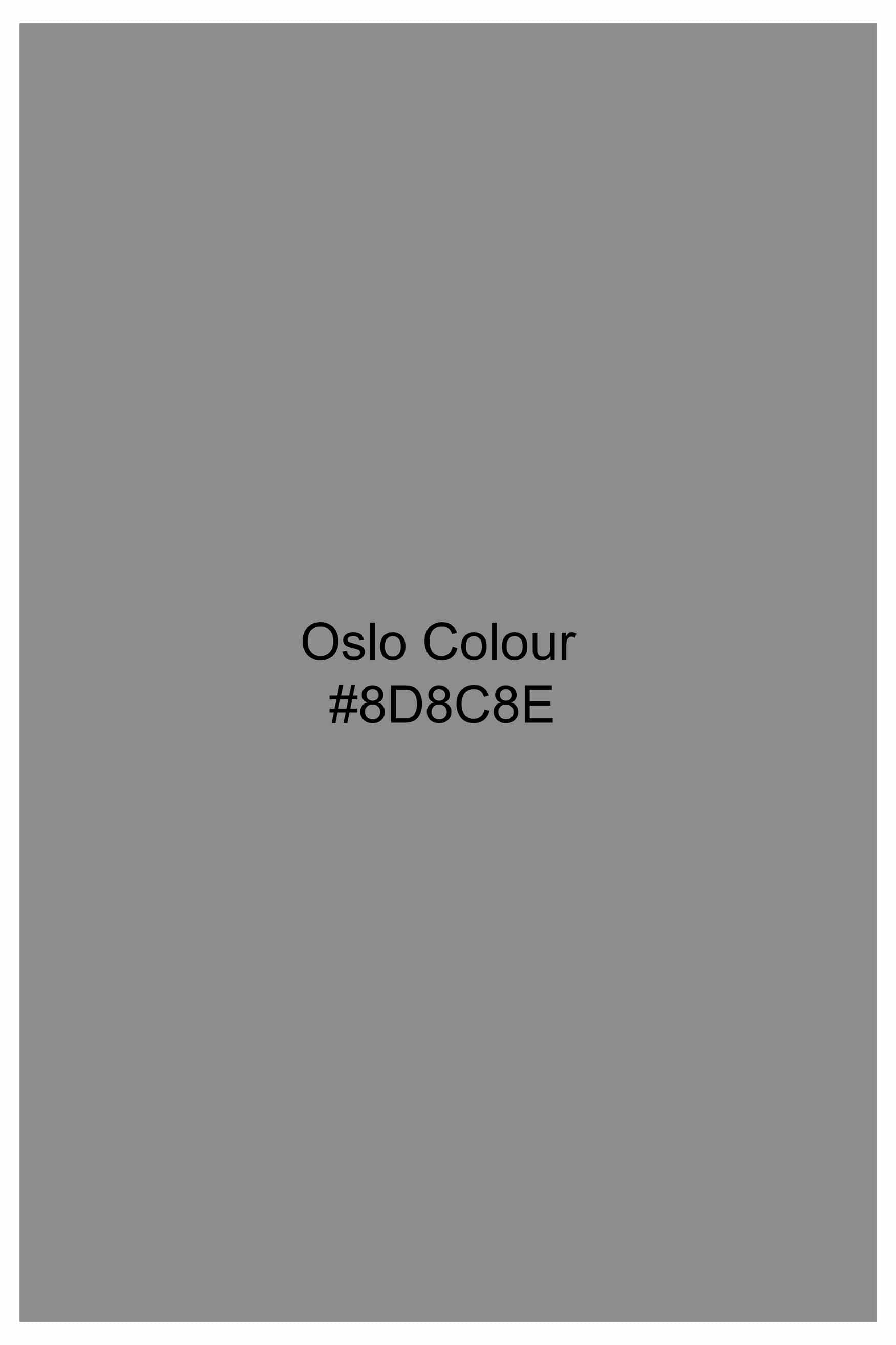 Oslo Gray Dobby Textured Premium Giza Cotton Designer Shirt