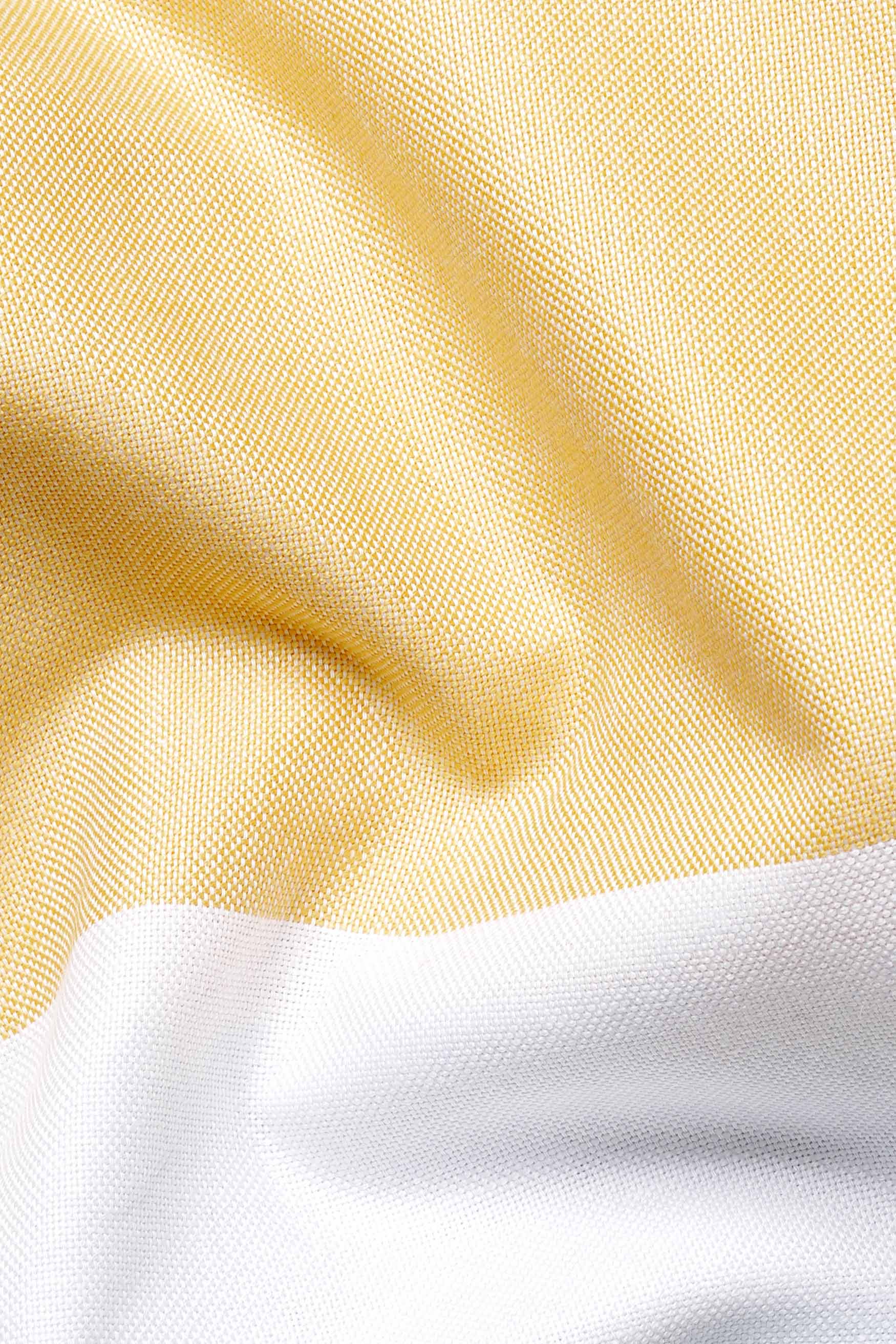 Flax Yellow with Bright White Royal Oxford Shirt
