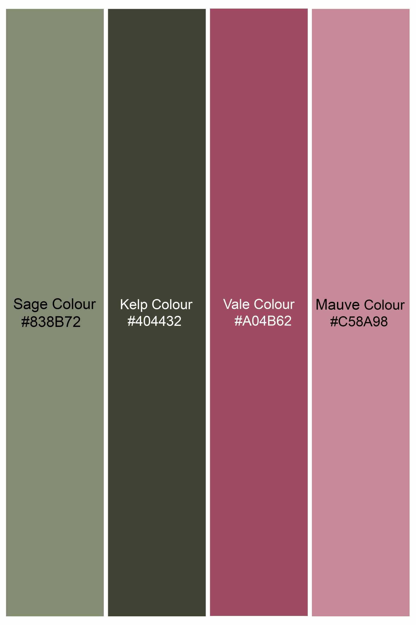 Sage Green and Vale Pink Twill Plaid Premium Cotton Shirt