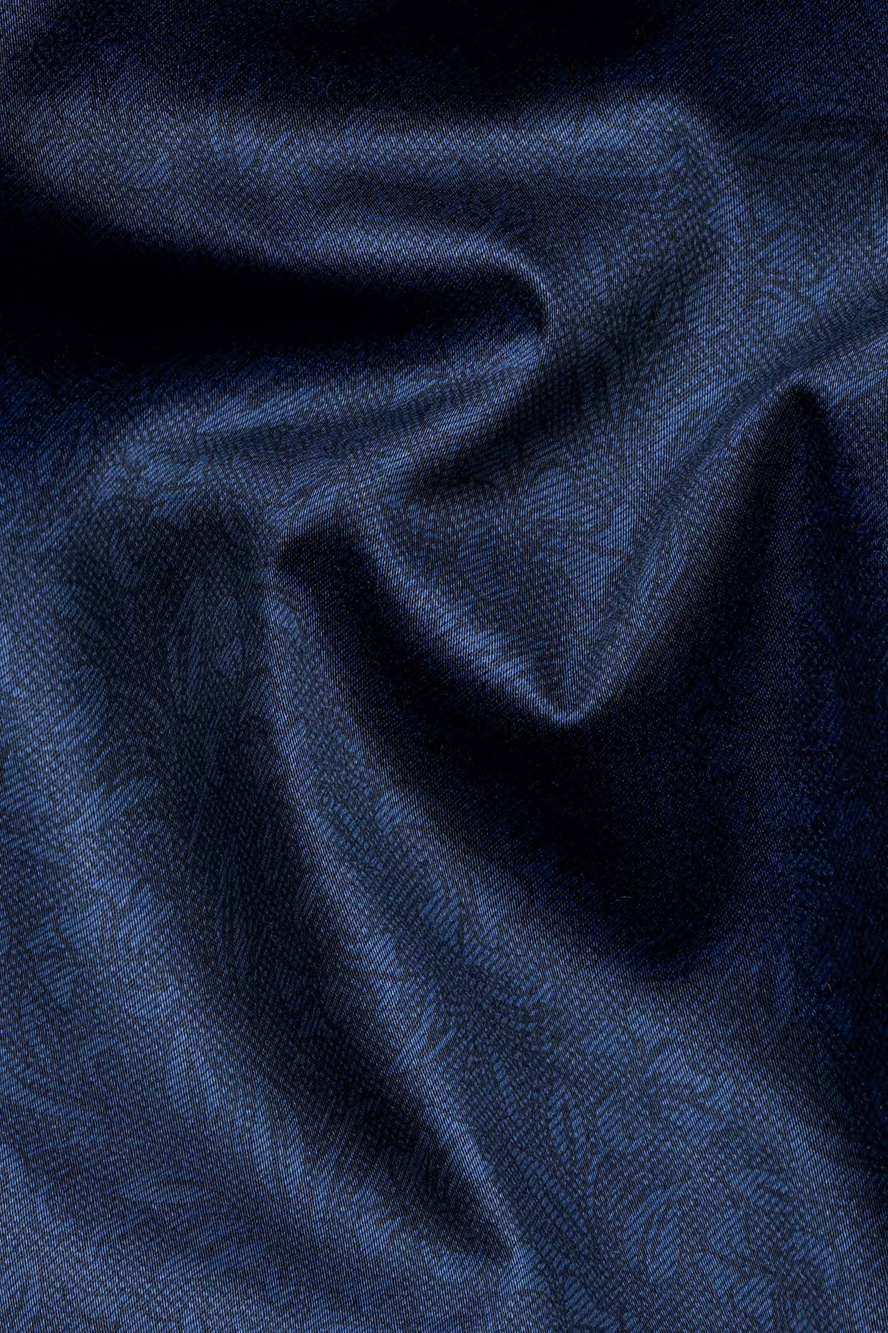 Prussian Blue Subtle Printed Super Soft Premium Cotton Shirt