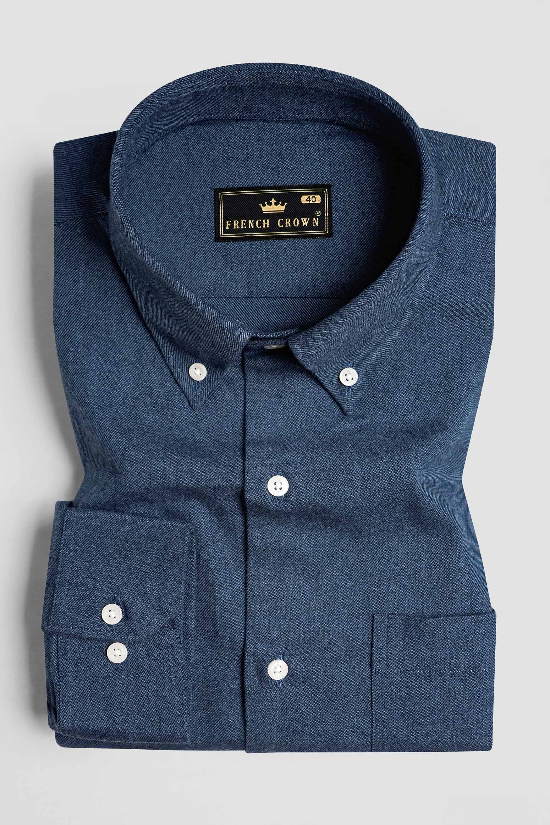 Spruce Blue Flannel Button Down Shirt