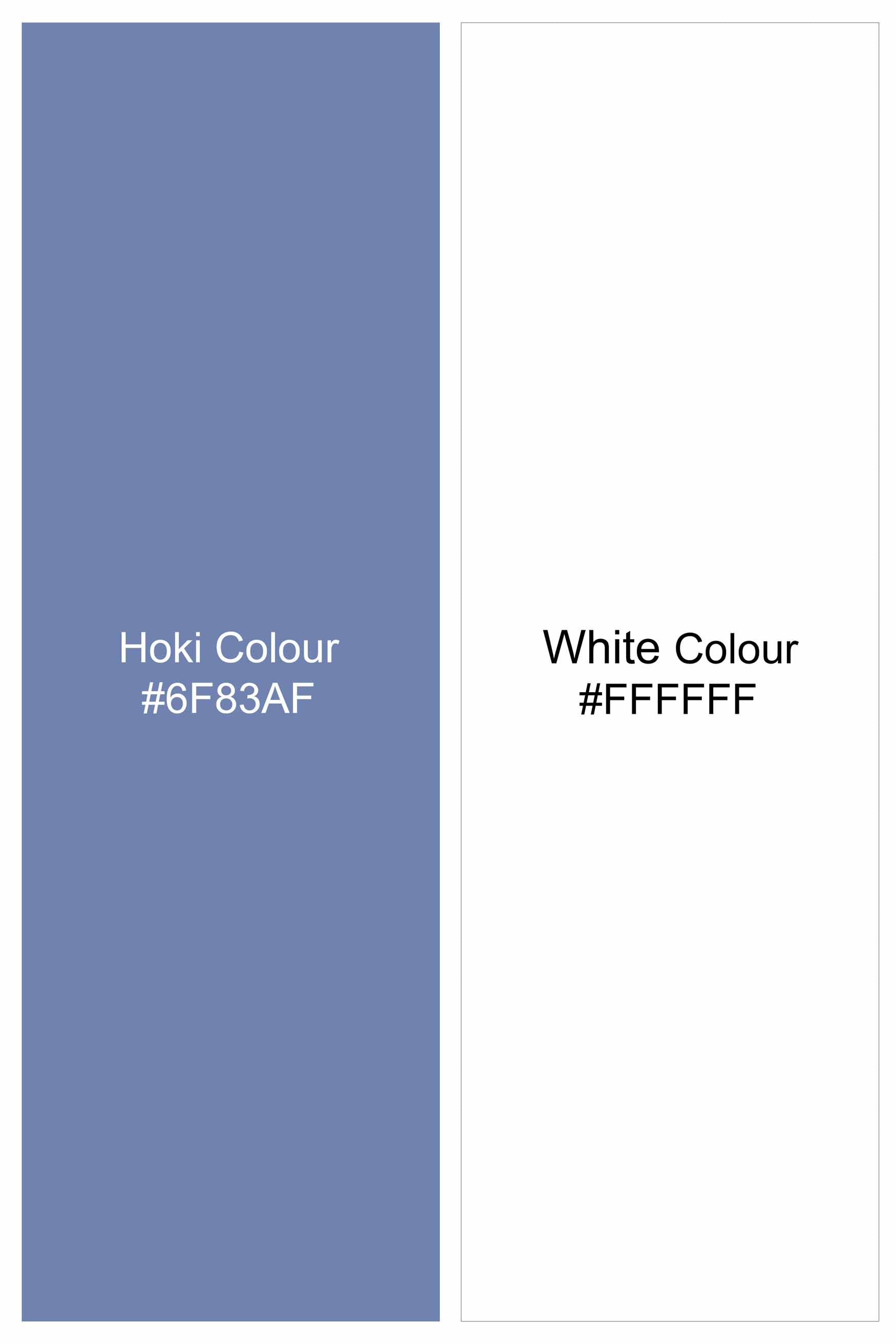 Hoki Blue and White Striped Luxurious Linen Kurta Shirt