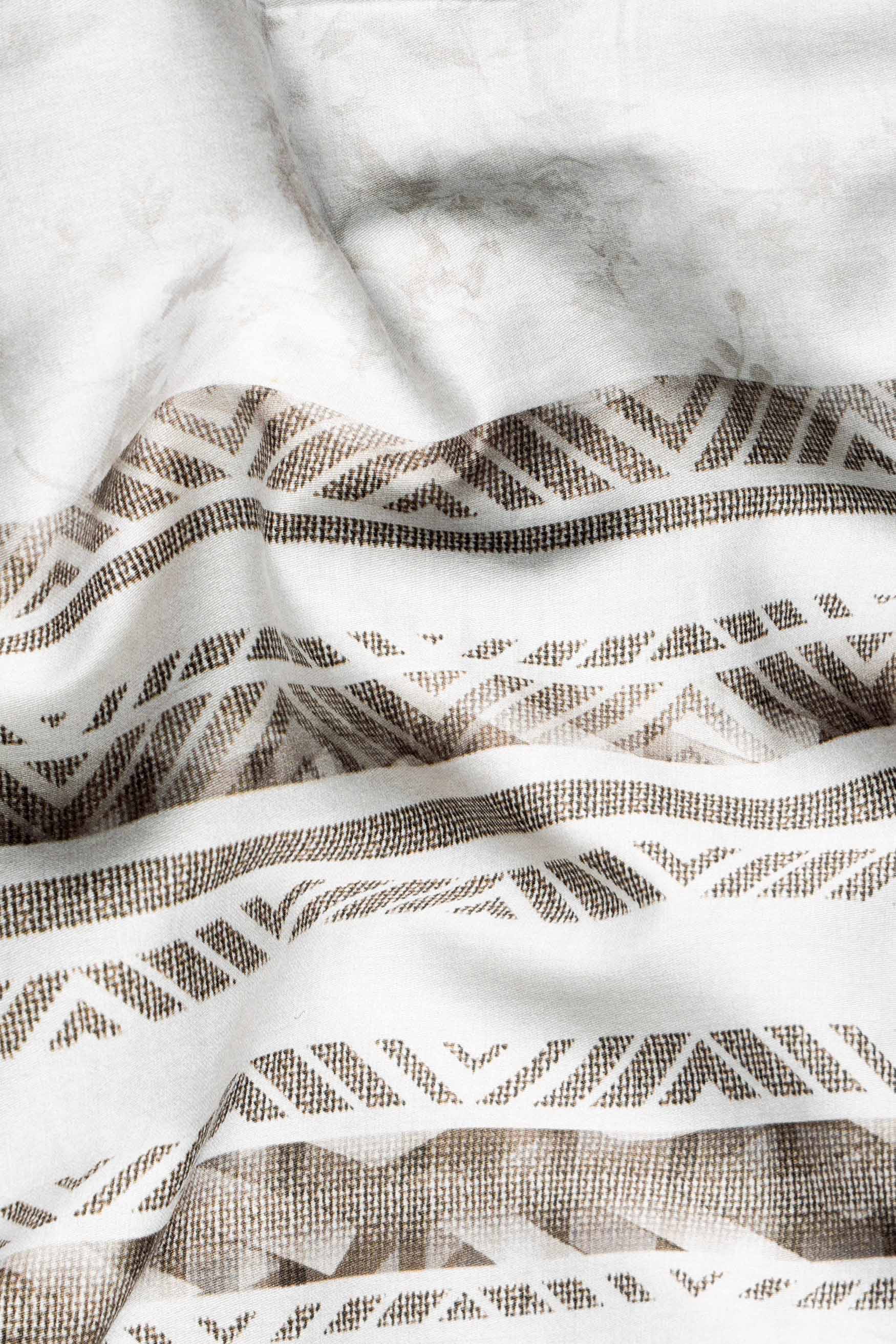 Nickel Gray and Taupe Brown Super Soft Premium Cotton Shirt