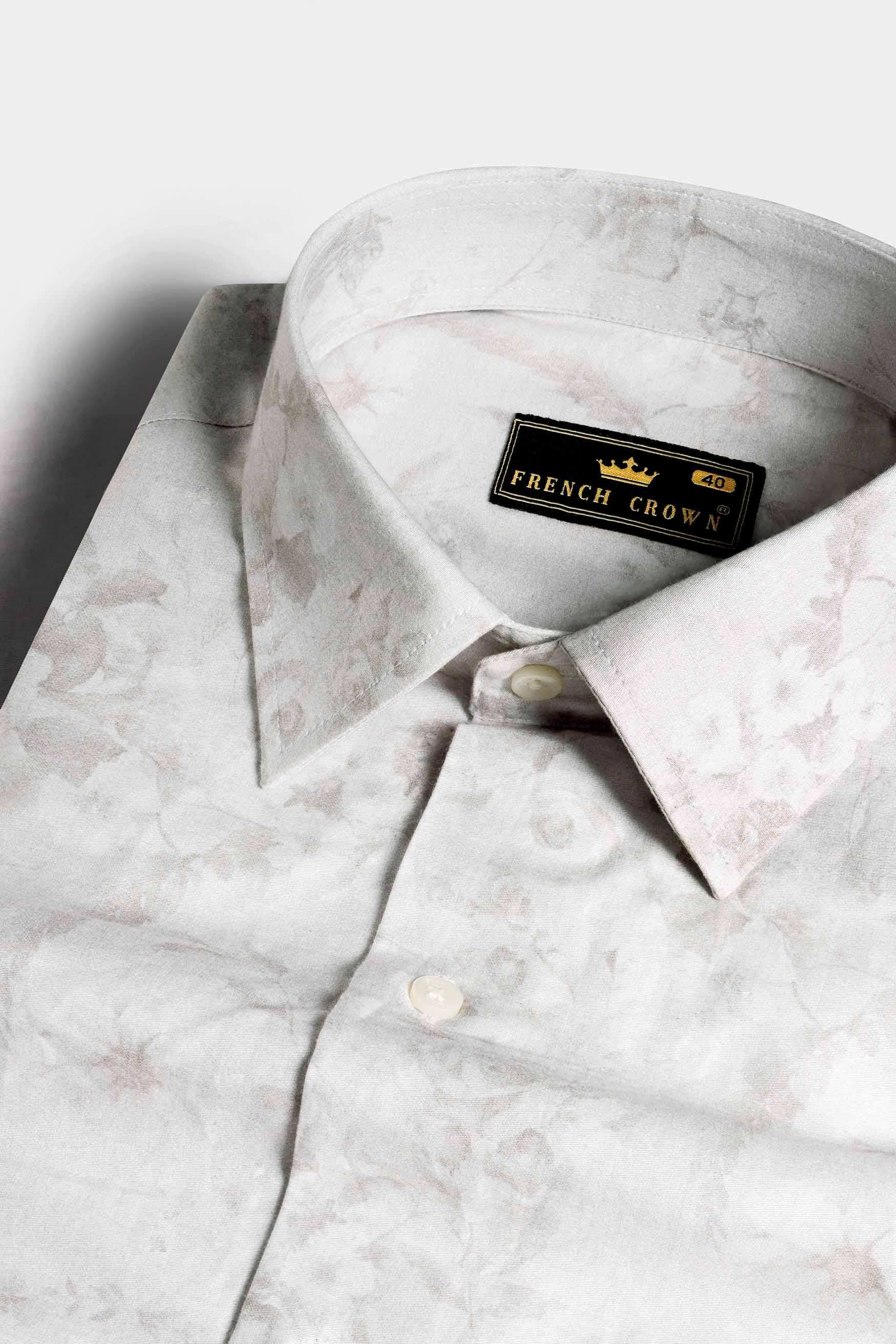 Nickel Gray and Taupe Brown Super Soft Premium Cotton Shirt