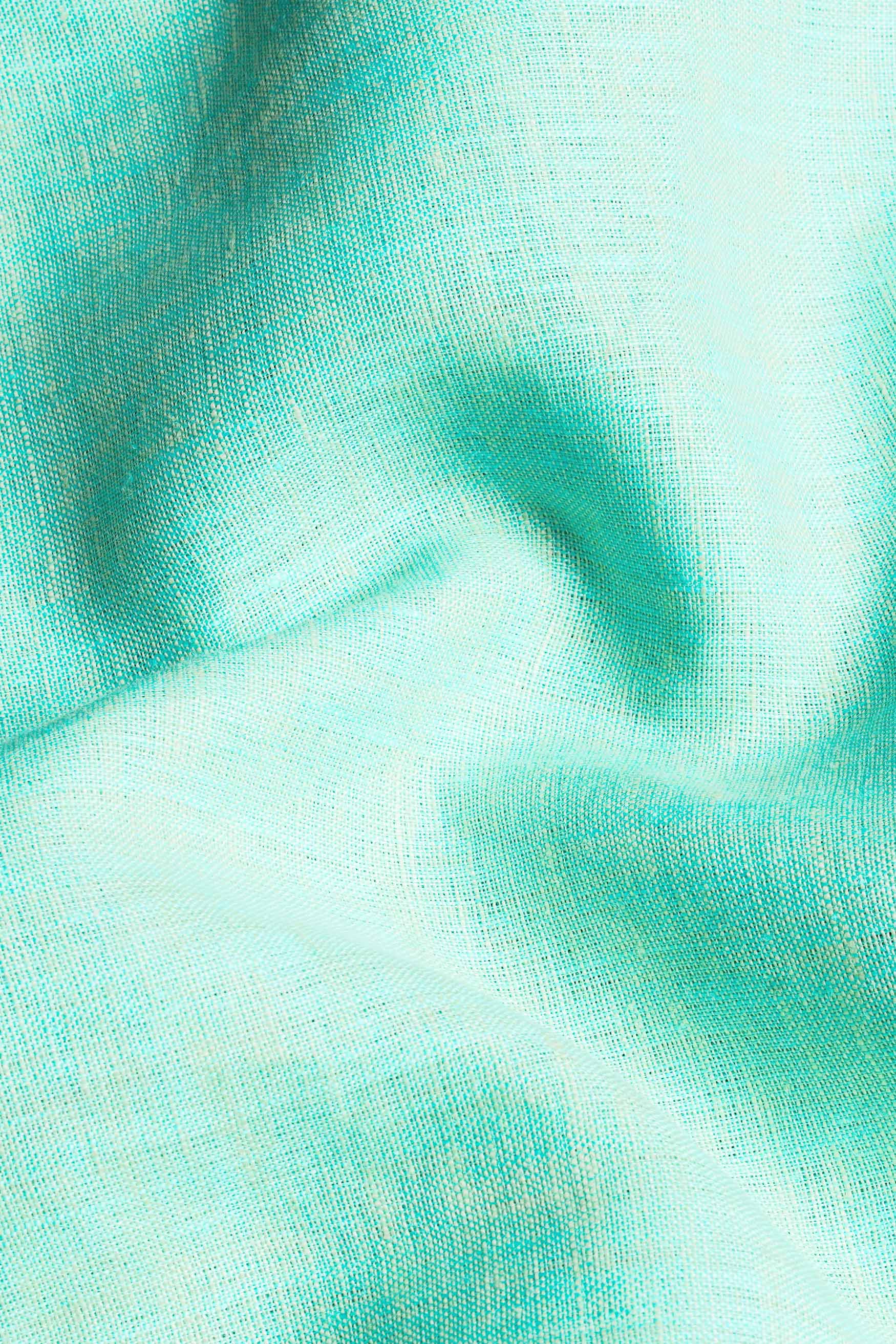 Downy Green Luxurious Linen Kurta Shirt