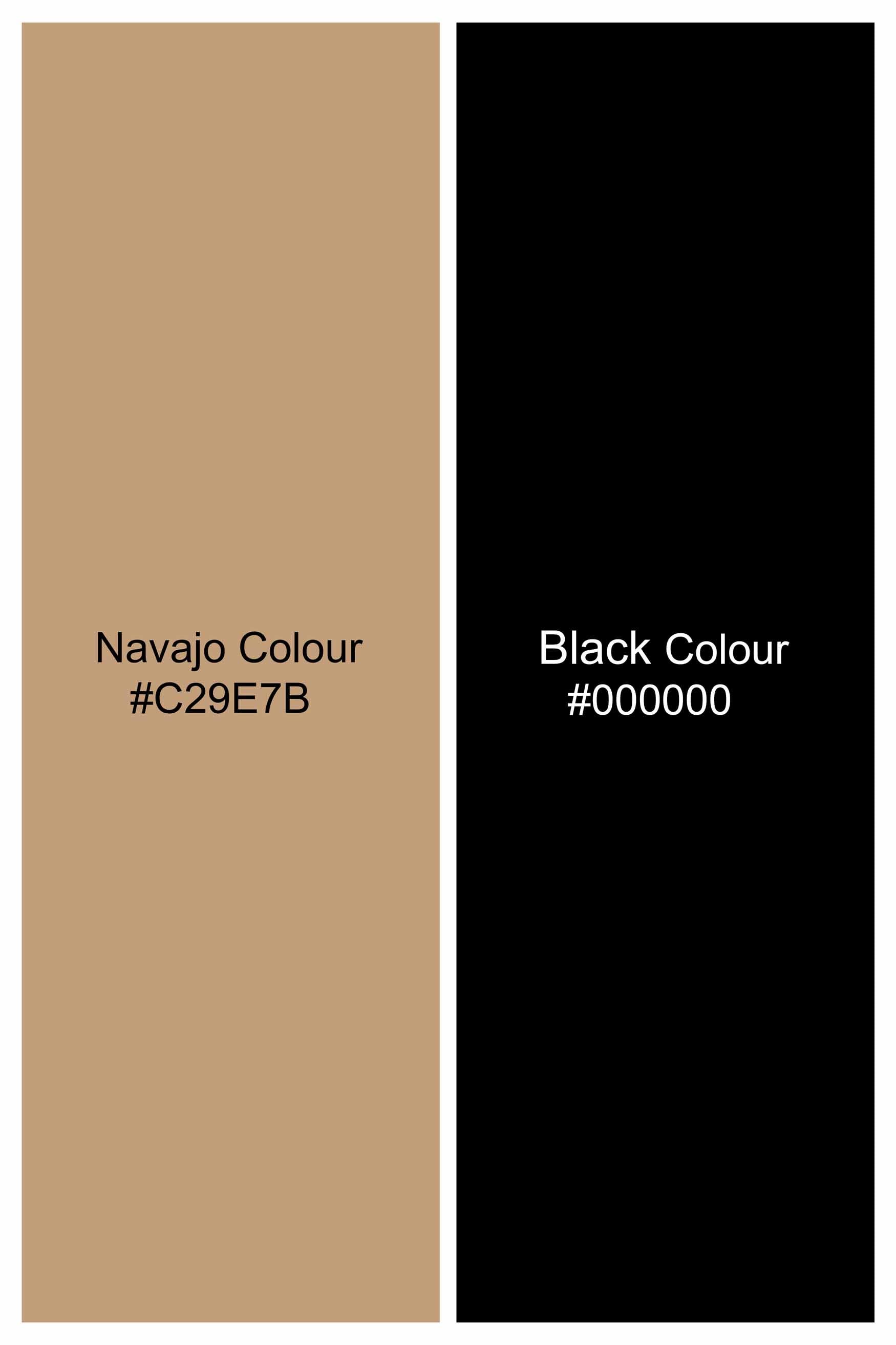 Half Animal Printed and Half Solid Black Premium Tencel Designer Shirt