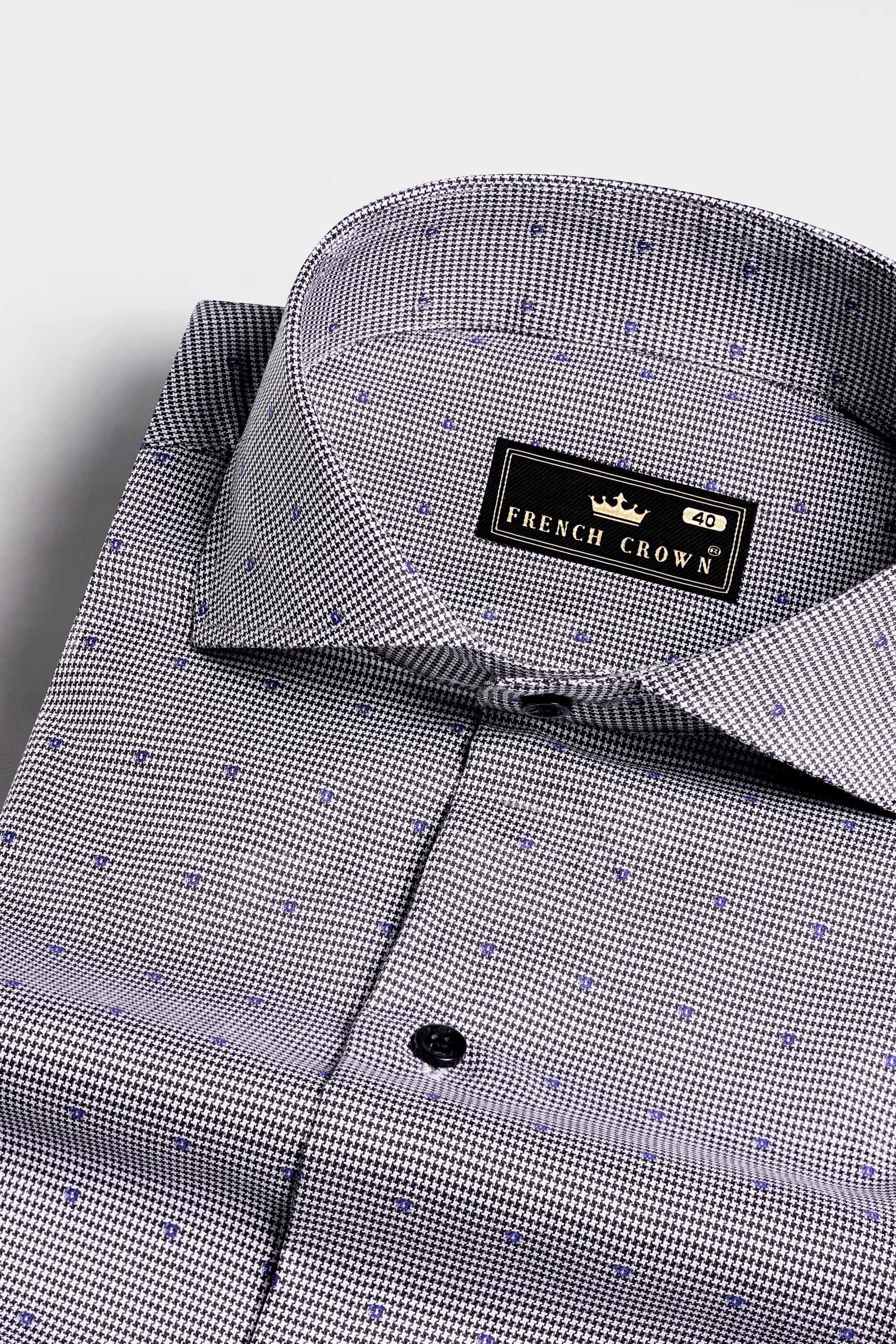 Concord Gray and Scampi Blue Houndstooth Shirt