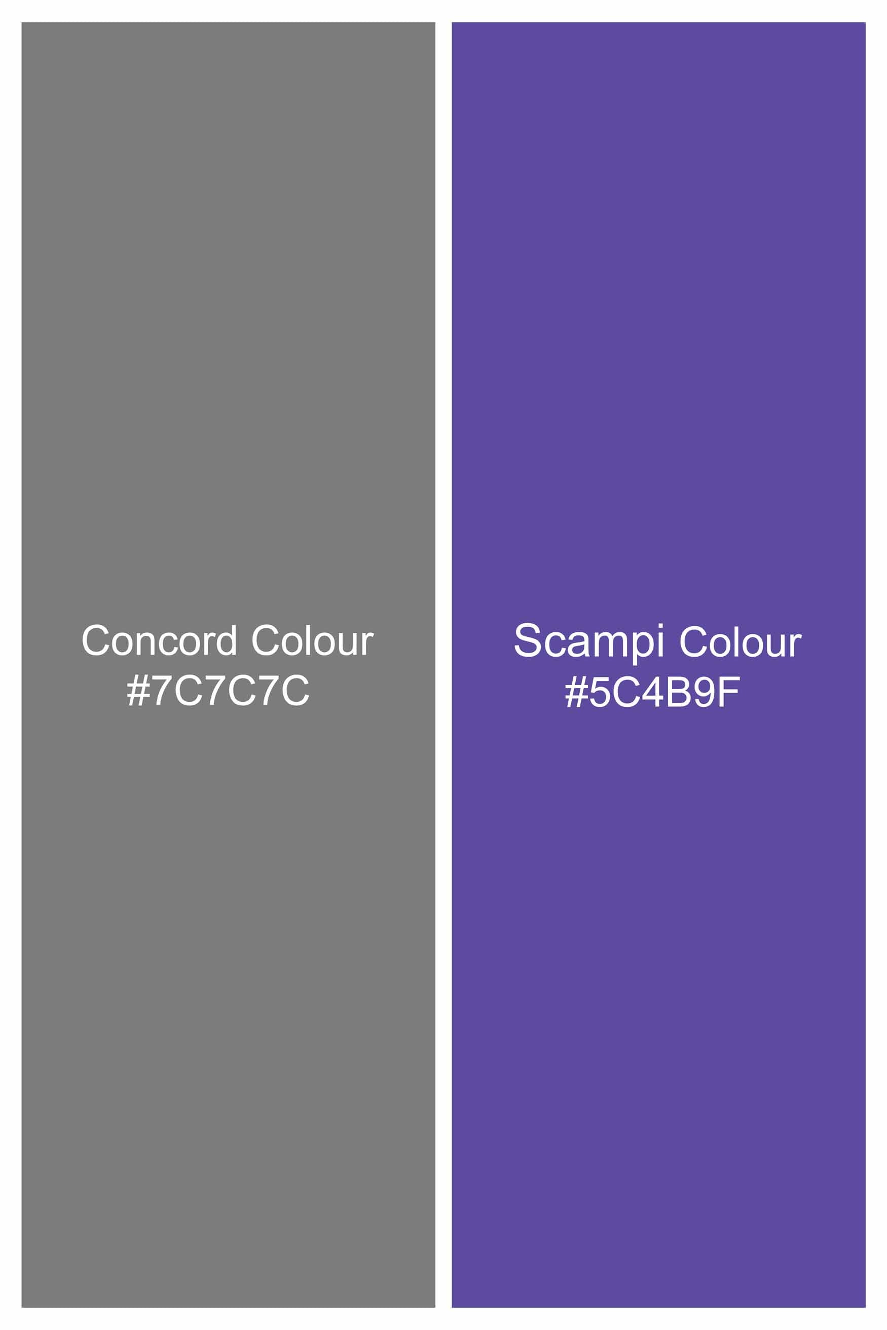 Concord Gray and Scampi Blue Houndstooth Shirt