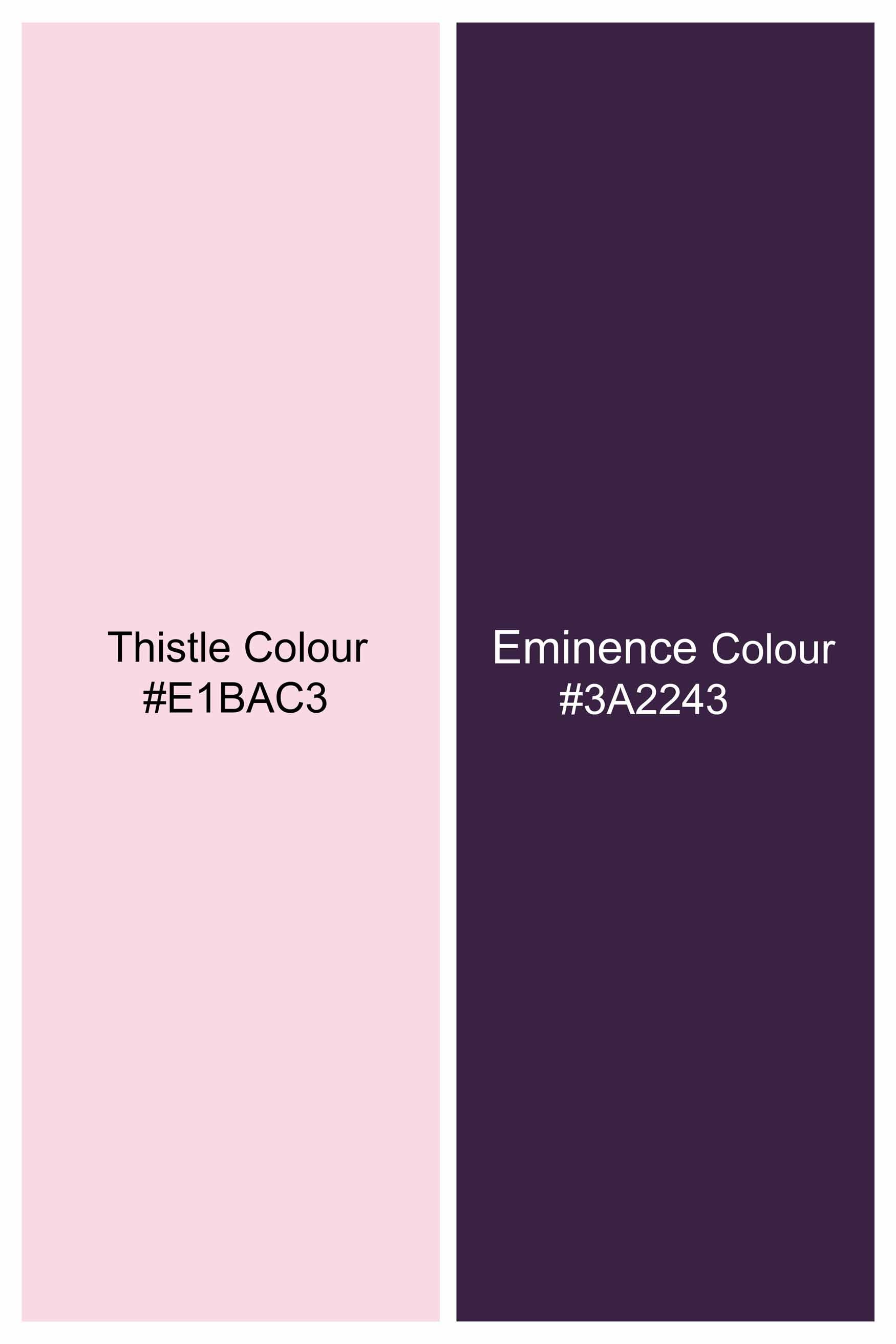 Thistle Pink Printed Twill Premium Cotton Shirt