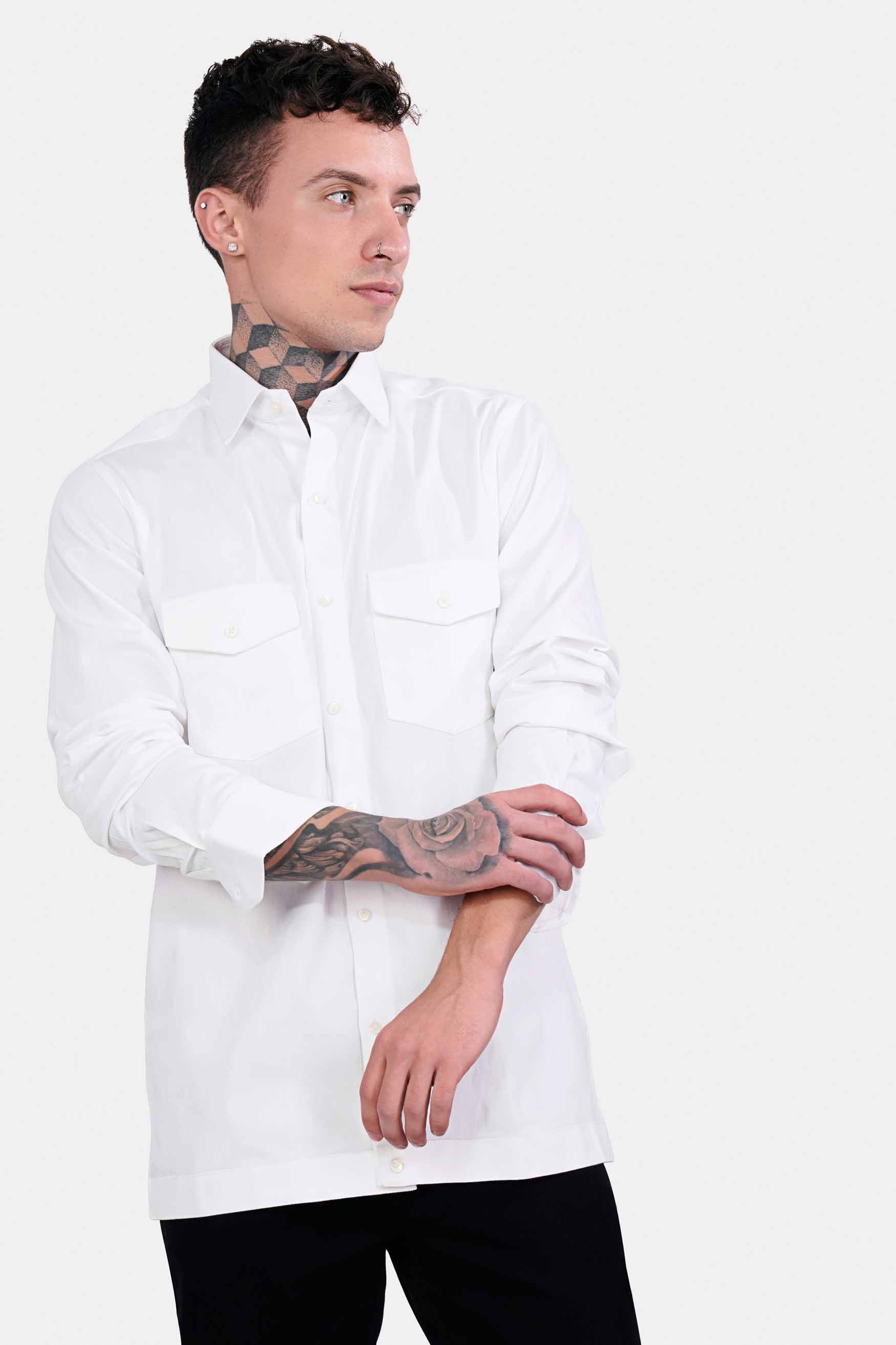 Bright White Royal Oxford Designer Overshirt