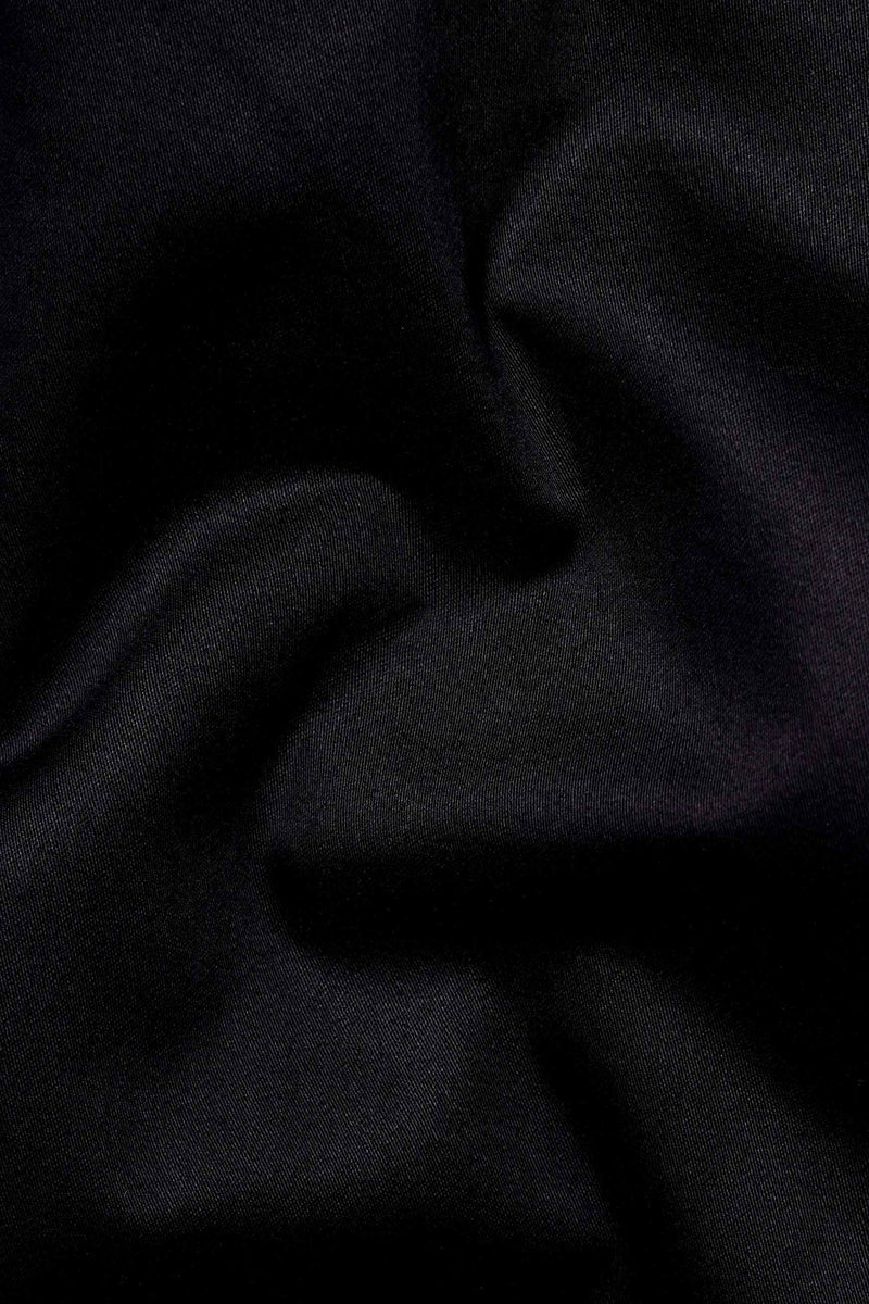 Jade Black Patchwork Subtle Sheen Super Soft Premium Cotton Designer Shirt