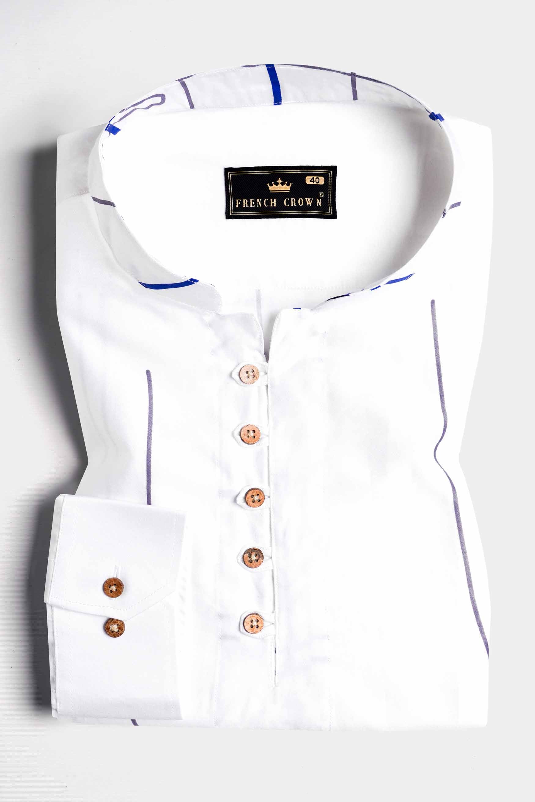 Bright White and Yale Blue Printed Subtle Sheen Super Soft Premium Cotton Kurta Shirt 11419-KS-38, 11419-KS-H-38, 11419-KS-39, 11419-KS-H-39, 11419-KS-40, 11419-KS-H-40, 11419-KS-42, 11419-KS-H-42, 11419-KS-44, 11419-KS-H-44, 11419-KS-46, 11419-KS-H-46, 11419-KS-48, 11419-KS-H-48, 11419-KS-50, 11419-KS-H-50, 11419-KS-52, 11419-KS-H-52