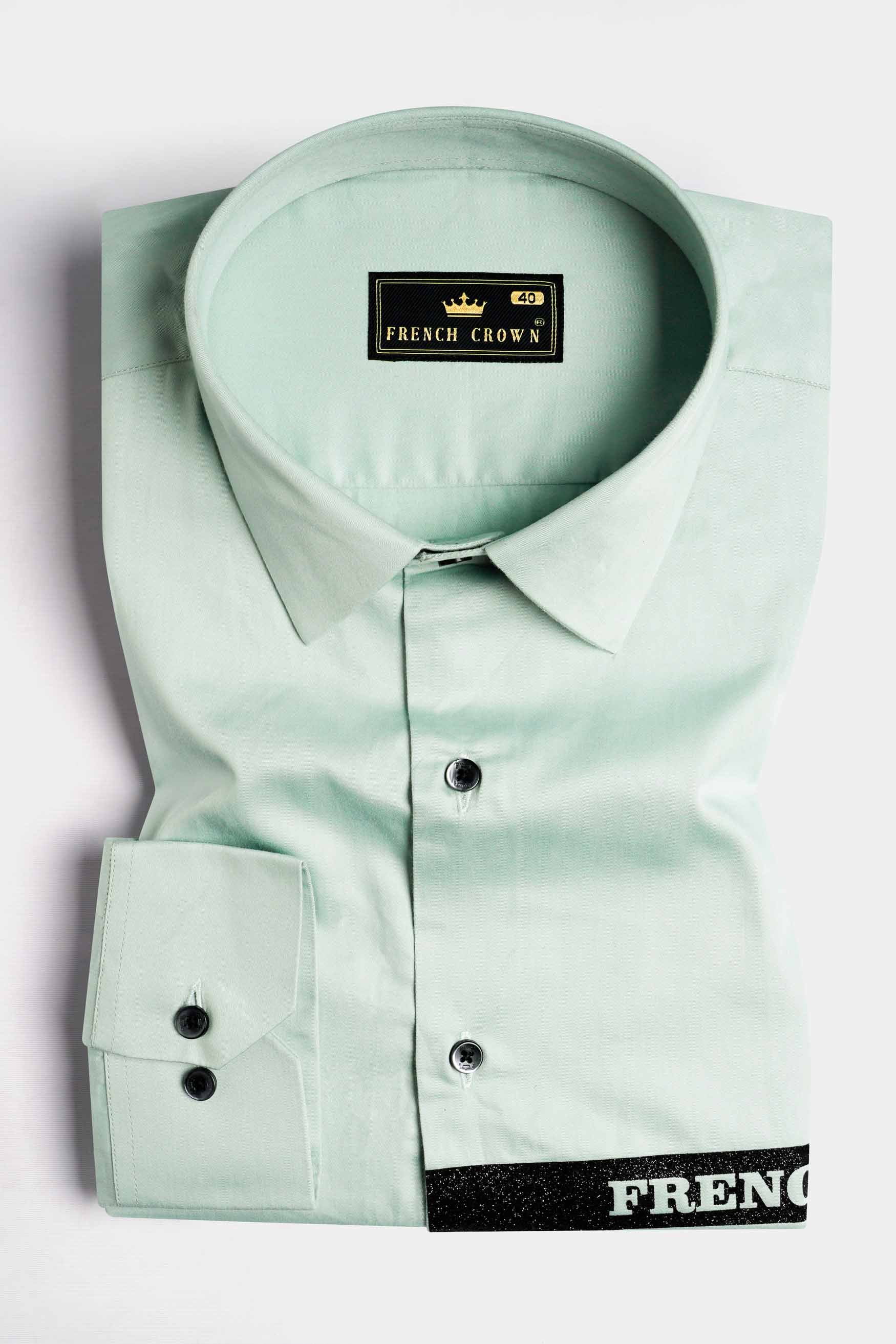 Sprout Green French Crown Foil Printed Subtle Sheen Super Soft Premium Cotton Designer Shirt 11425-BLK-RPRT107-38, 11425-BLK-RPRT107-H-38, 11425-BLK-RPRT107-39, 11425-BLK-RPRT107-H-39, 11425-BLK-RPRT107-40, 11425-BLK-RPRT107-H-40, 11425-BLK-RPRT107-42, 11425-BLK-RPRT107-H-42, 11425-BLK-RPRT107-44, 11425-BLK-RPRT107-H-44, 11425-BLK-RPRT107-46, 11425-BLK-RPRT107-H-46, 11425-BLK-RPRT107-48, 11425-BLK-RPRT107-H-48, 11425-BLK-RPRT107-50, 11425-BLK-RPRT107-H-50, 11425-BLK-RPRT107-52, 11425-BLK-RPRT107-H-52