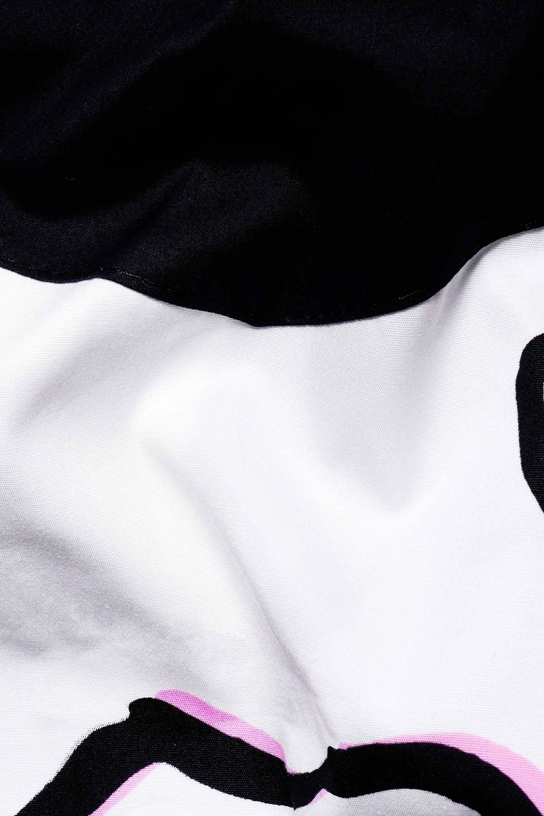 Bright White Faces Printed with Black Cuffs and Collar Premium Cotton Shirt 11433-BCC-BLK-38, 11433-BCC-BLK-H-38, 11433-BCC-BLK-39, 11433-BCC-BLK-H-39, 11433-BCC-BLK-40, 11433-BCC-BLK-H-40, 11433-BCC-BLK-42, 11433-BCC-BLK-H-42, 11433-BCC-BLK-44, 11433-BCC-BLK-H-44, 11433-BCC-BLK-46, 11433-BCC-BLK-H-46, 11433-BCC-BLK-48, 11433-BCC-BLK-H-48, 11433-BCC-BLK-50, 11433-BCC-BLK-H-50, 11433-BCC-BLK-52, 11433-BCC-BLK-H-52