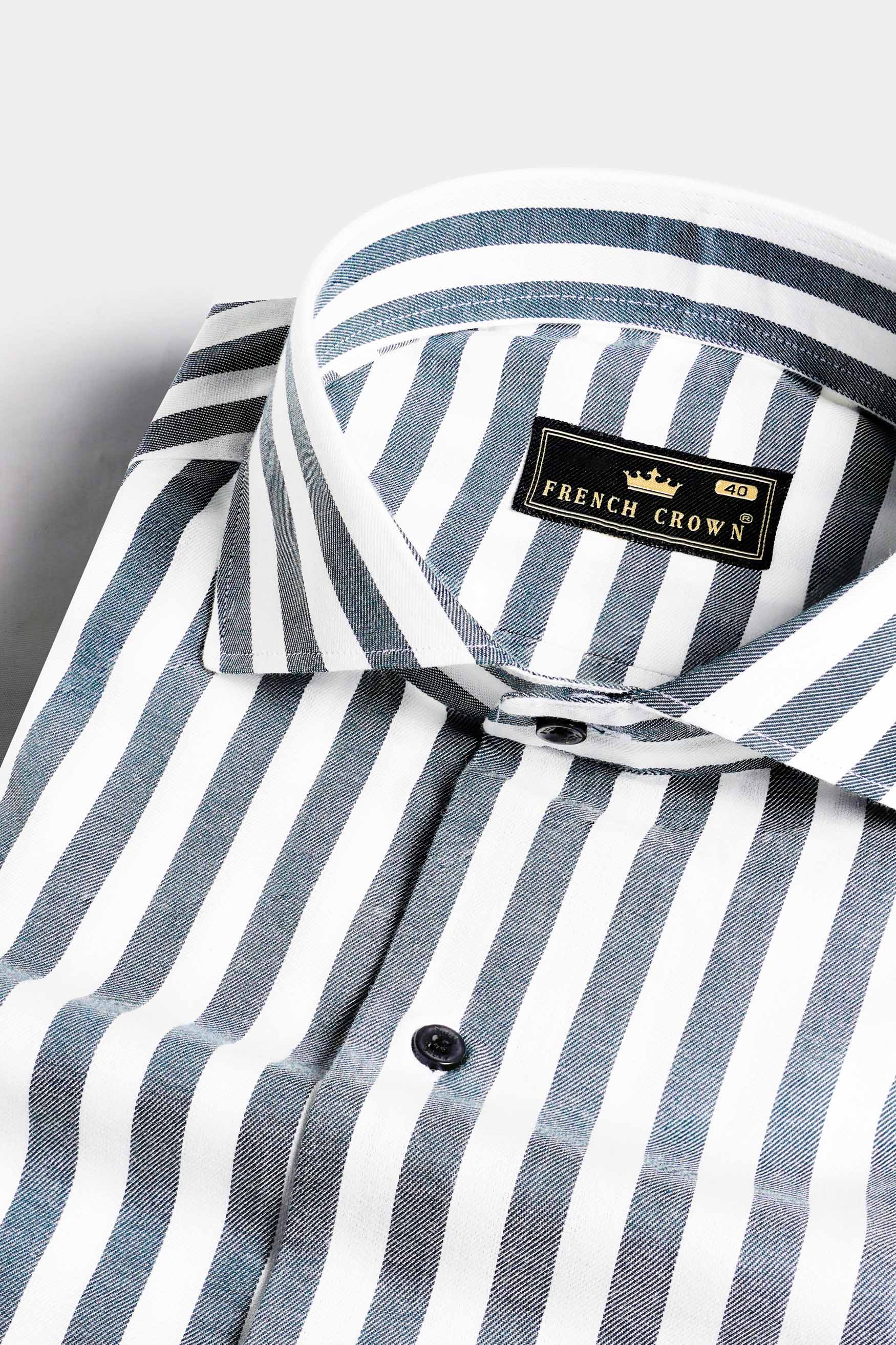 Storm Gray and Bright White Striped Twill Premium Cotton Shirt 11440-CA-BLK-38, 11440-CA-BLK-H-38, 11440-CA-BLK-39, 11440-CA-BLK-H-39, 11440-CA-BLK-40, 11440-CA-BLK-H-40, 11440-CA-BLK-42, 11440-CA-BLK-H-42, 11440-CA-BLK-44, 11440-CA-BLK-H-44, 11440-CA-BLK-46, 11440-CA-BLK-H-46, 11440-CA-BLK-48, 11440-CA-BLK-H-48, 11440-CA-BLK-50, 11440-CA-BLK-H-50, 11440-CA-BLK-52, 11440-CA-BLK-H-52