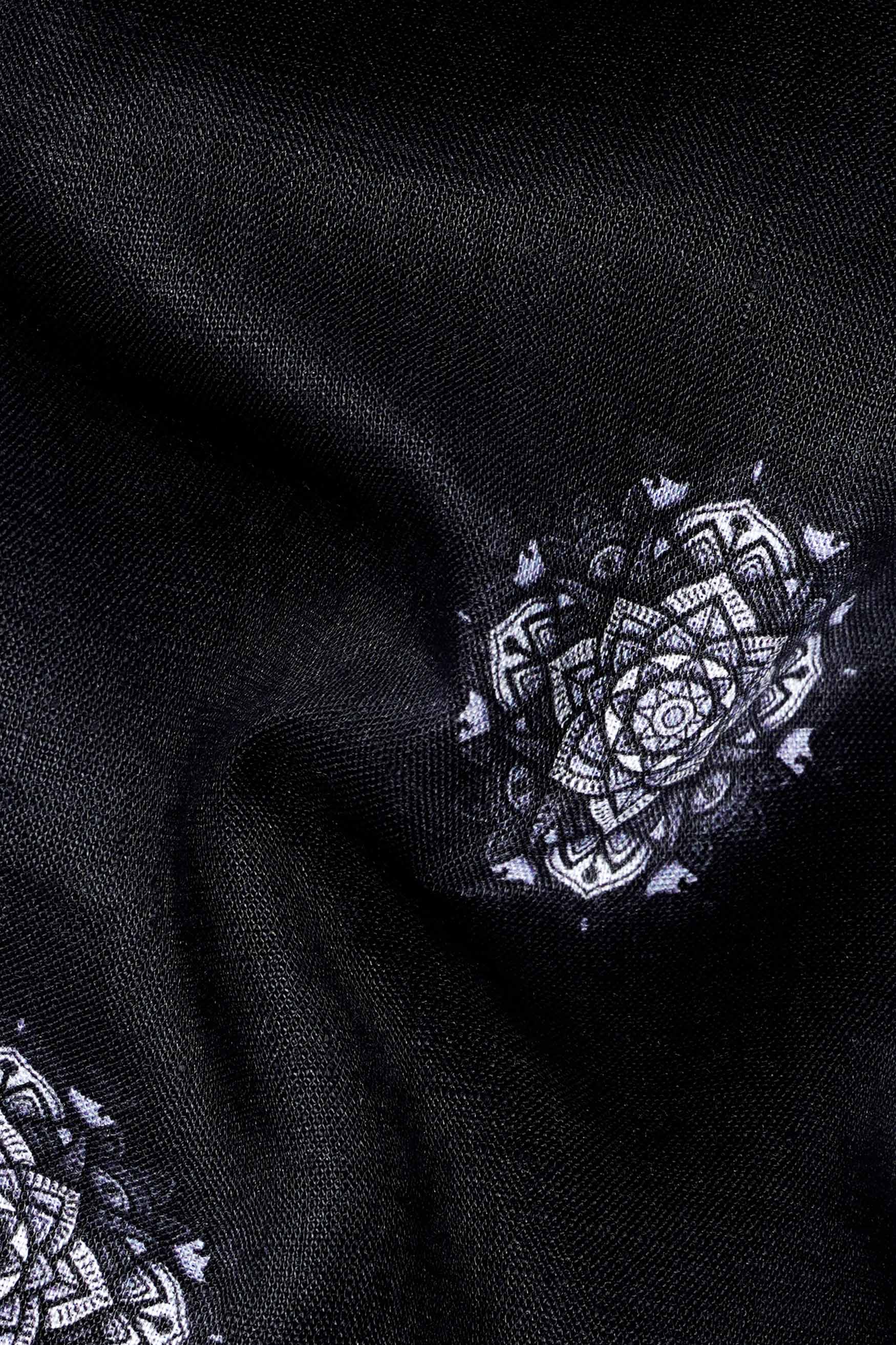 Jade Black and White Floral Printed Luxurious Linen Kurta Shirt 11487-KS-38, 11487-KS-H-38, 11487-KS-39, 11487-KS-H-39, 11487-KS-40, 11487-KS-H-40, 11487-KS-42, 11487-KS-H-42, 11487-KS-44, 11487-KS-H-44, 11487-KS-46, 11487-KS-H-46, 11487-KS-48, 11487-KS-H-48, 11487-KS-50, 11487-KS-H-50, 11487-KS-52, 11487-KS-H-52
