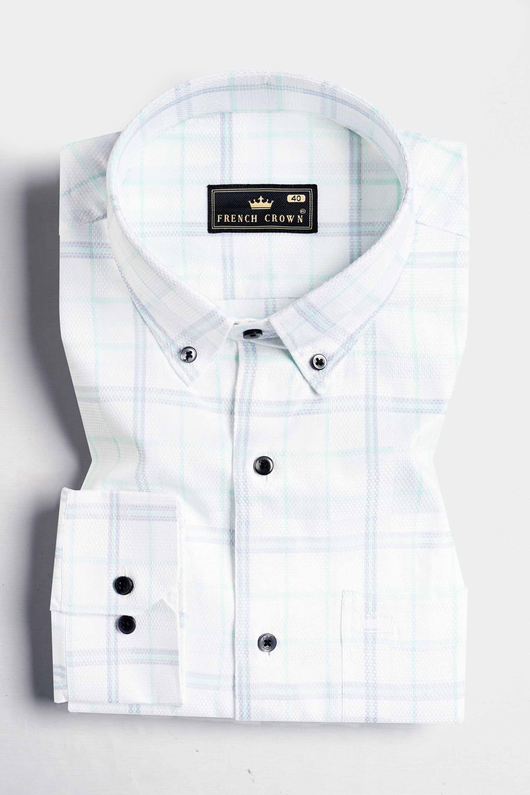 Bright White and Glacier Green Dobby Textured Premium Giza Cotton Shirt 11488-BD-BLK-38, 11488-BD-BLK-H-38, 11488-BD-BLK-39, 11488-BD-BLK-H-39, 11488-BD-BLK-40, 11488-BD-BLK-H-40, 11488-BD-BLK-42, 11488-BD-BLK-H-42, 11488-BD-BLK-44, 11488-BD-BLK-H-44, 11488-BD-BLK-46, 11488-BD-BLK-H-46, 11488-BD-BLK-48, 11488-BD-BLK-H-48, 11488-BD-BLK-50, 11488-BD-BLK-H-50, 11488-BD-BLK-52, 11488-BD-BLK-H-52