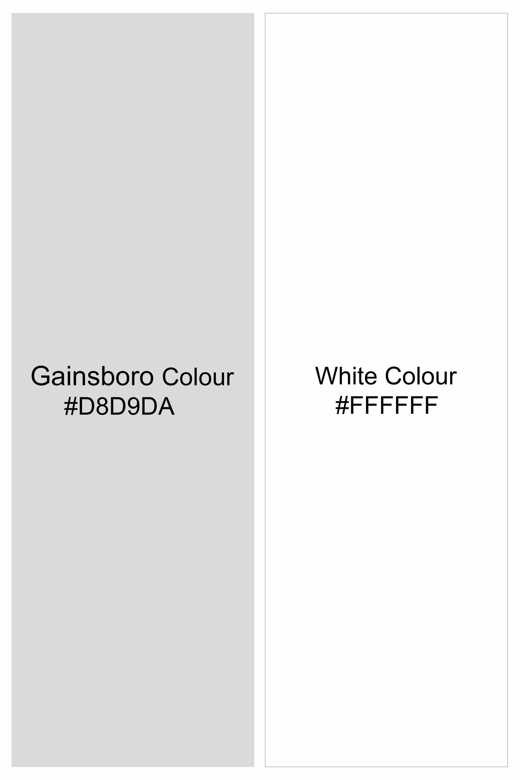 Gainsboro Gray and White Pinstriped Premium Cotton Shirt