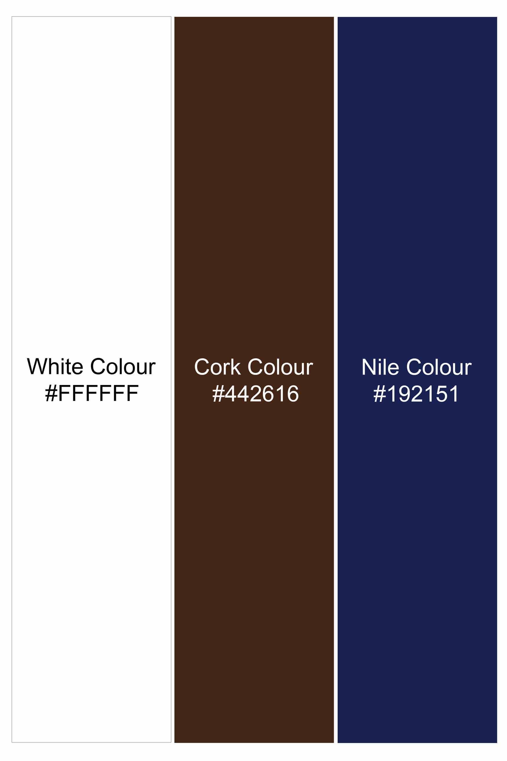 Bright White with Cork Brown and Nile Blue Printed Subtle Sheen Super Soft Premium Cotton Designer Shirt 11567-BLK-FP-38, 11567-BLK-FP-H-38, 11567-BLK-FP-39, 11567-BLK-FP-H-39, 11567-BLK-FP-40, 11567-BLK-FP-H-40, 11567-BLK-FP-42, 11567-BLK-FP-H-42, 11567-BLK-FP-44, 11567-BLK-FP-H-44, 11567-BLK-FP-46, 11567-BLK-FP-H-46, 11567-BLK-FP-48, 11567-BLK-FP-H-48, 11567-BLK-FP-50, 11567-BLK-FP-H-50, 11567-BLK-FP-52, 11567-BLK-FP-H-52