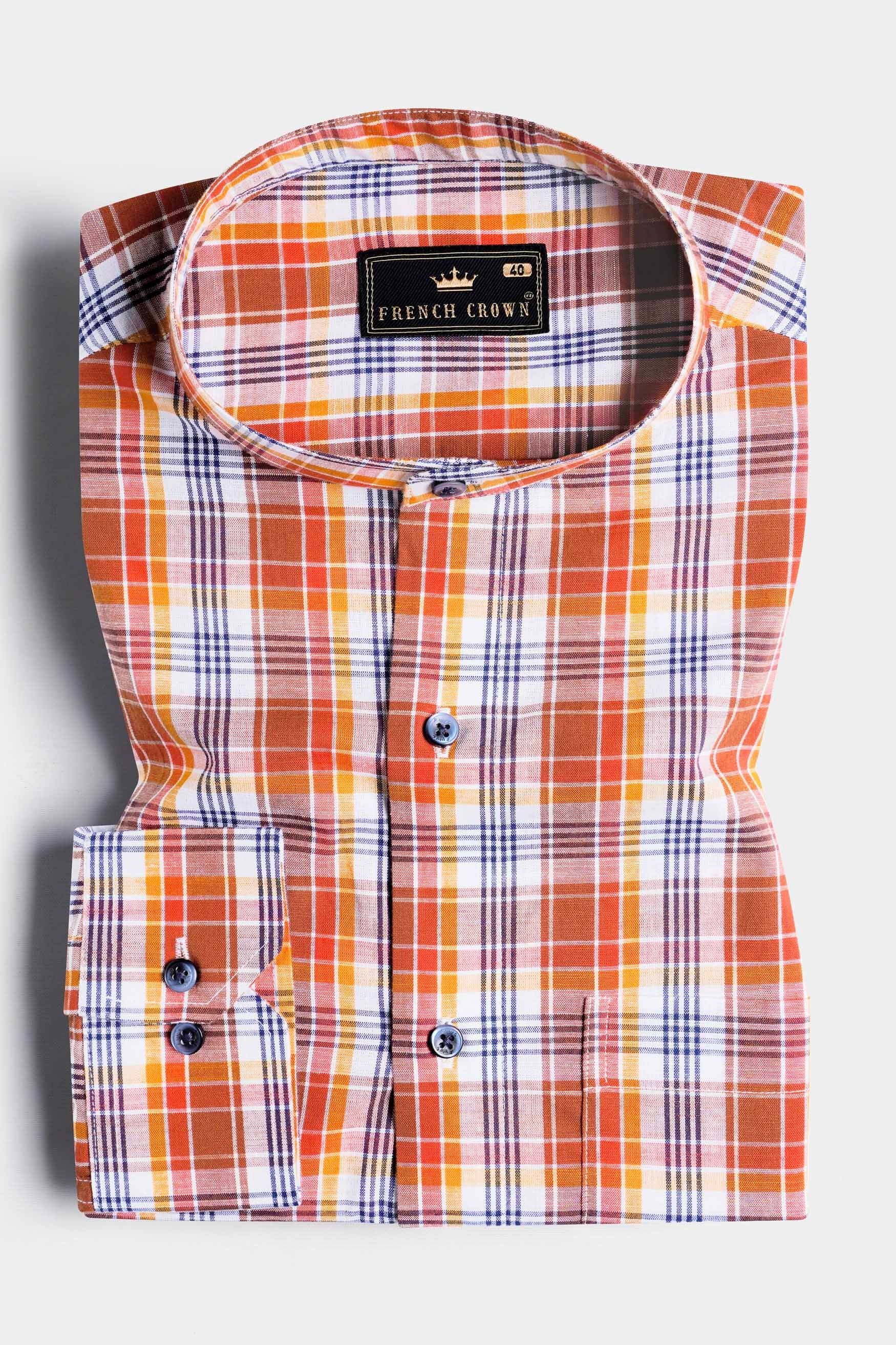 Cognac Brown and White Multicolour Checkered Premium Cotton Shirt 11573-M-BLE-38, 11573-M-BLE-H-38, 11573-M-BLE-39, 11573-M-BLE-H-39, 11573-M-BLE-40, 11573-M-BLE-H-40, 11573-M-BLE-42, 11573-M-BLE-H-42, 11573-M-BLE-44, 11573-M-BLE-H-44, 11573-M-BLE-46, 11573-M-BLE-H-46, 11573-M-BLE-48, 11573-M-BLE-H-48, 11573-M-BLE-50, 11573-M-BLE-H-50, 11573-M-BLE-52, 11573-M-BLE-H-52