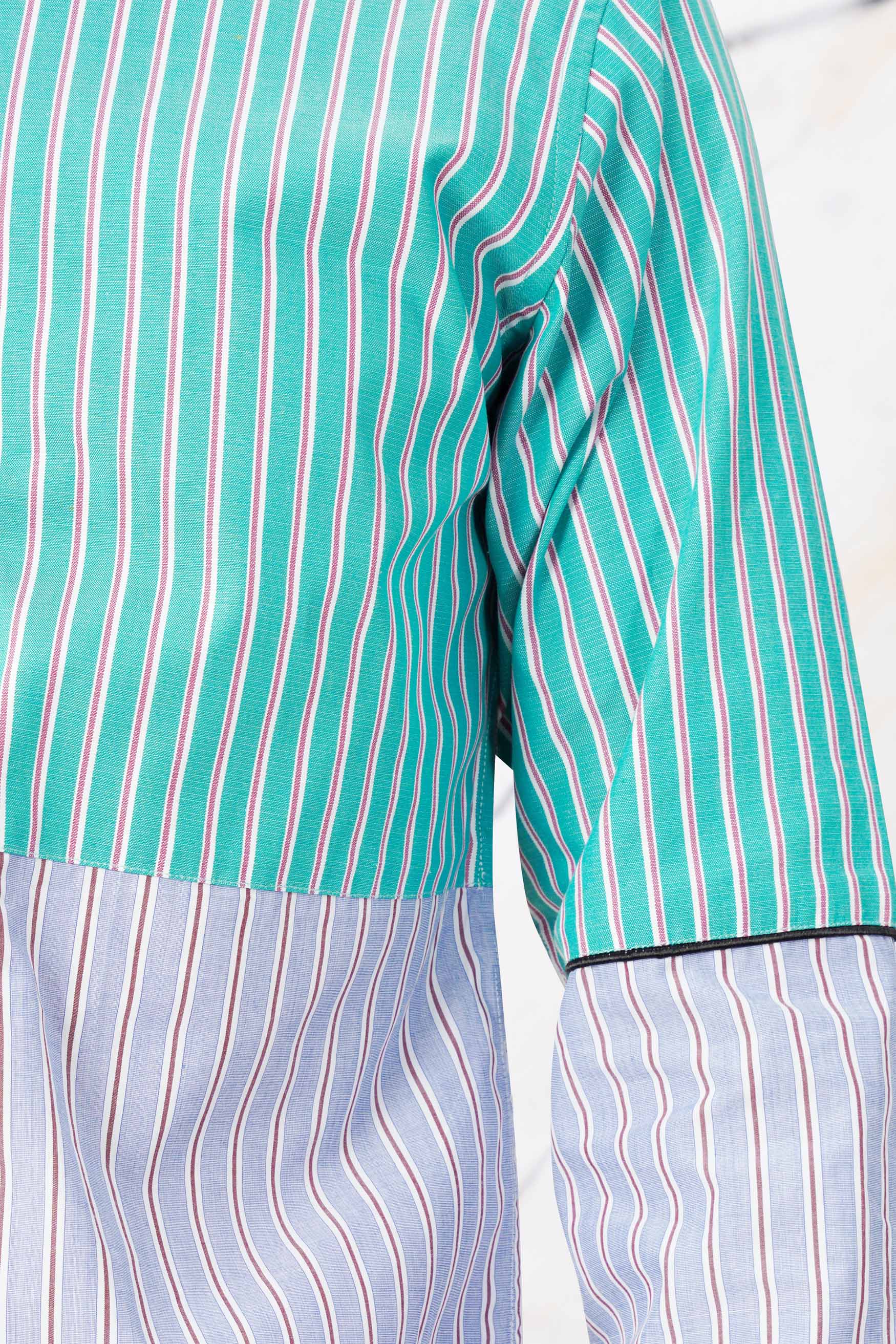 Downy Green and Periwinkle Blue Striped Premium Cotton Designer Shirt 11578-P467-38, 11578-P467-H-38, 11578-P467-39, 11578-P467-H-39, 11578-P467-40, 11578-P467-H-40, 11578-P467-42, 11578-P467-H-42, 11578-P467-44, 11578-P467-H-44, 11578-P467-46, 11578-P467-H-46, 11578-P467-48, 11578-P467-H-48, 11578-P467-50, 11578-P467-H-50, 11578-P467-52, 11578-P467-H-52