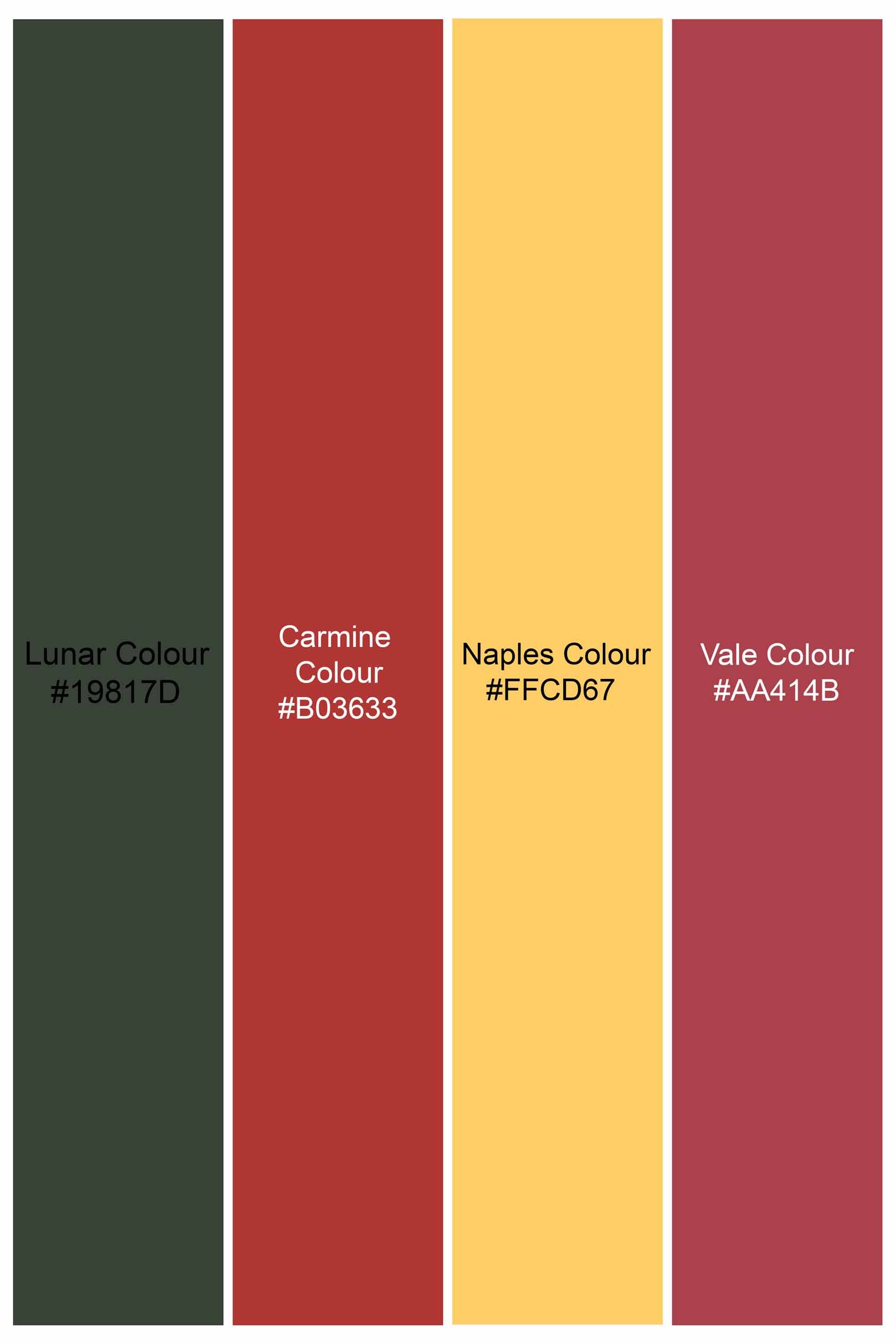 Lunar Green and Naples Yellow Plaid Dobby Textured Premium Giza Cotton Shirt