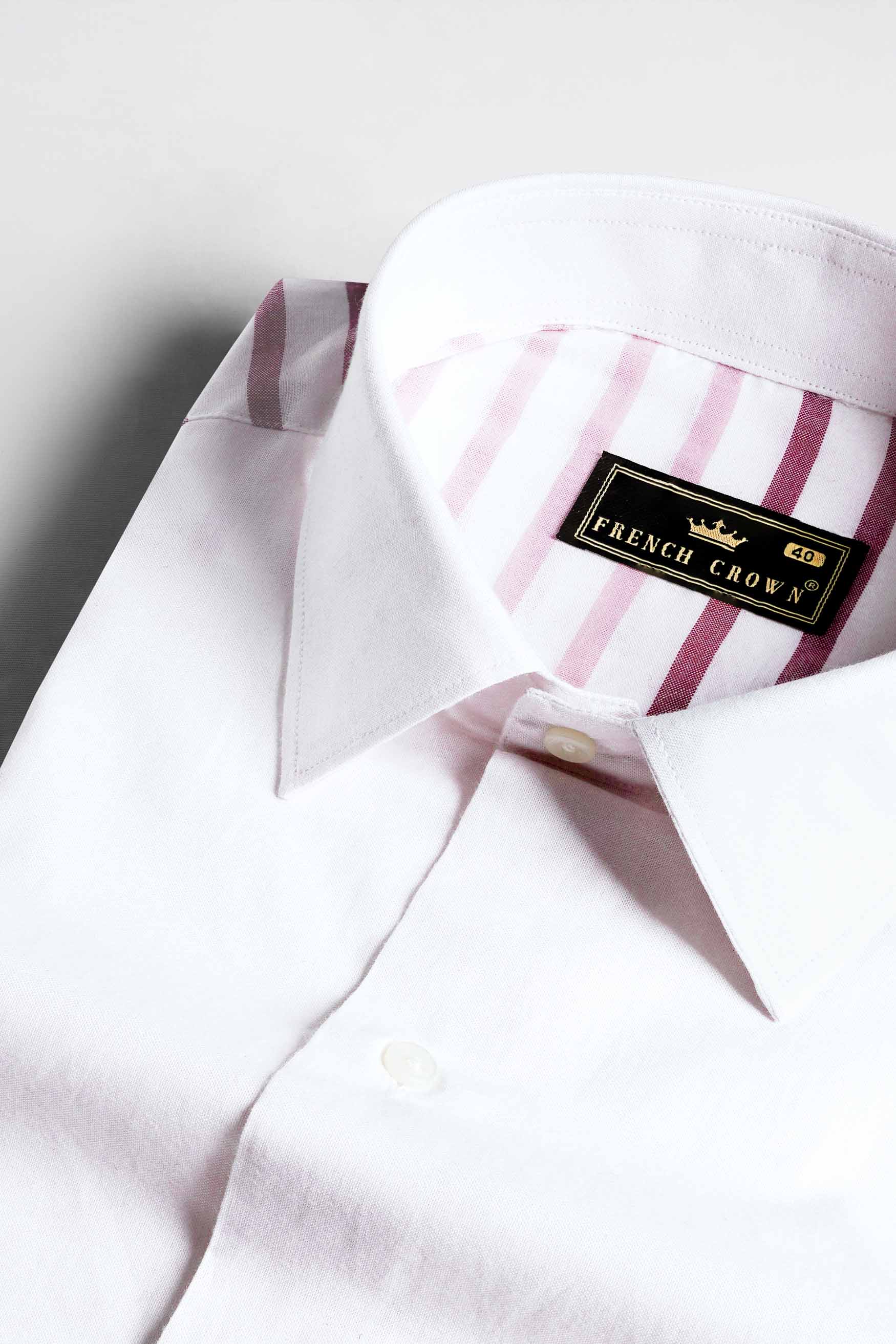 Bright White with Bashful Pink Striped Royal Oxford Shirt11624-WCC-38, 11624-WCC-H-38, 11624-WCC-39, 11624-WCC-H-39, 11624-WCC-40, 11624-WCC-H-40, 11624-WCC-42, 11624-WCC-H-42, 11624-WCC-44, 11624-WCC-H-44, 11624-WCC-46, 11624-WCC-H-46, 11624-WCC-48, 11624-WCC-H-48, 11624-WCC-50, 11624-WCC-H-50, 11624-WCC-52, 11624-WCC-H-52