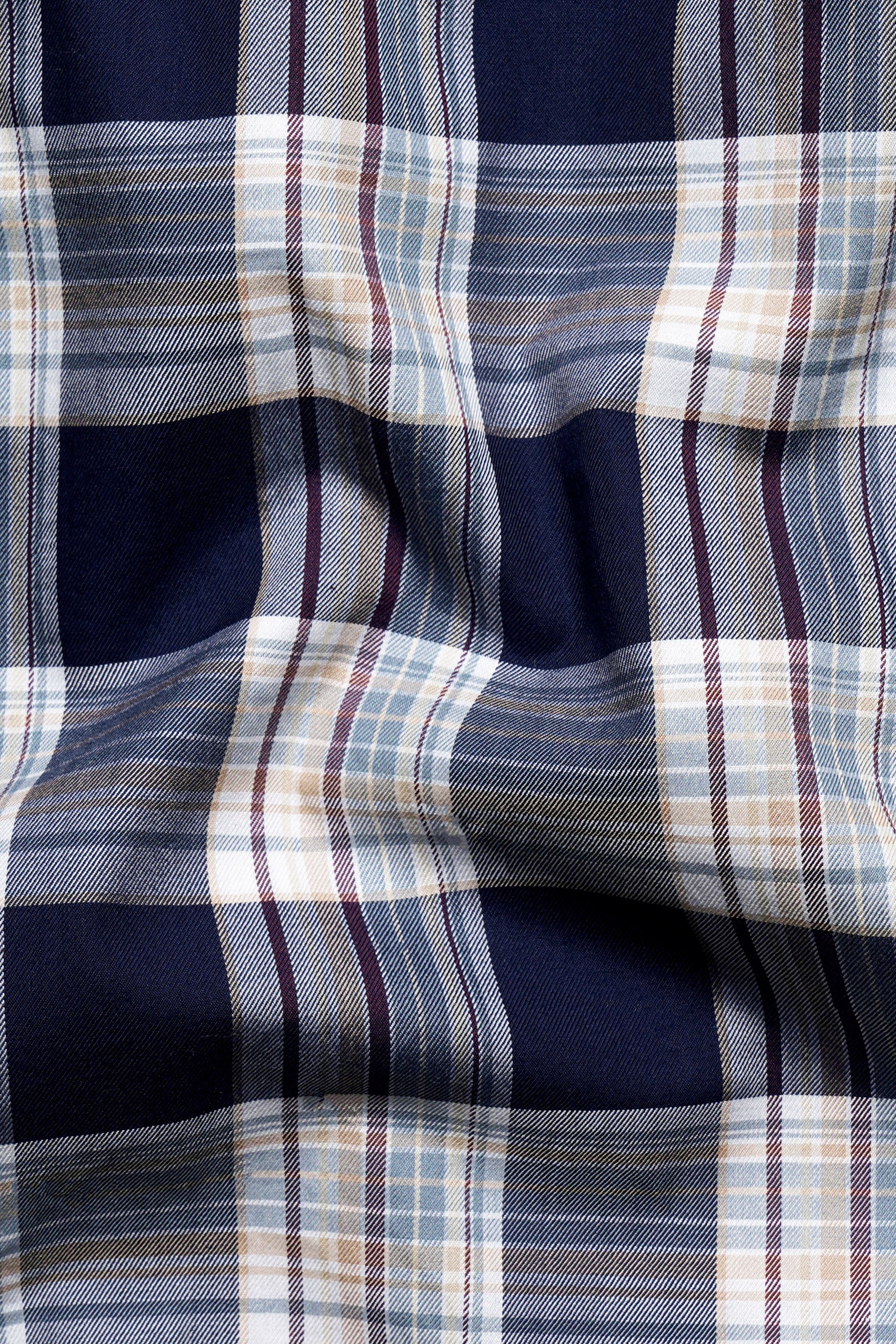 Ebony Blue and Porcelain Cream Twill Plaid Premium Cotton Shirt 11669-BLE-38, 11669-BLE-H-38, 11669-BLE-39, 11669-BLE-H-39, 11669-BLE-40, 11669-BLE-H-40, 11669-BLE-42, 11669-BLE-H-42, 11669-BLE-44, 11669-BLE-H-44, 11669-BLE-46, 11669-BLE-H-46, 11669-BLE-48, 11669-BLE-H-48, 11669-BLE-50, 11669-BLE-H-50, 11669-BLE-52, 11669-BLE-H-52