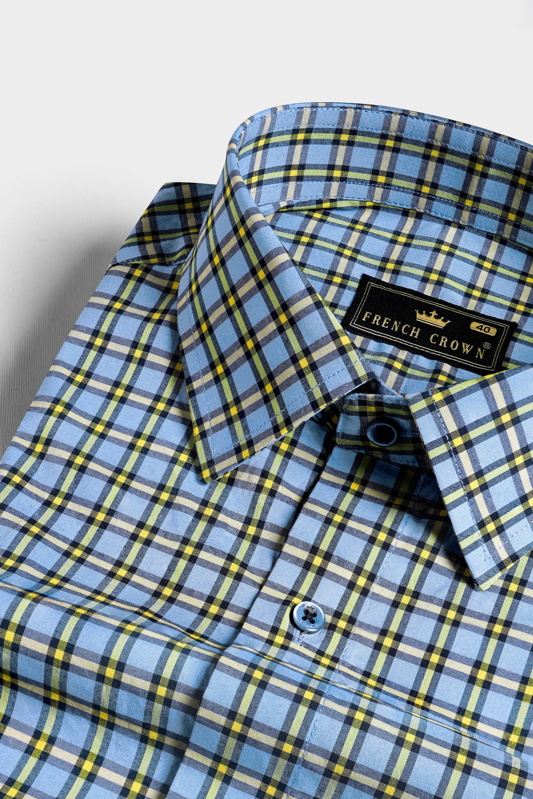 Jordy Blue and Jasmine Yellow Checkered Premium Cotton Shirt 11680-BLE-38, 11680-BLE-H-38, 11680-BLE-39, 11680-BLE-H-39, 11680-BLE-40, 11680-BLE-H-40, 11680-BLE-42, 11680-BLE-H-42, 11680-BLE-44, 11680-BLE-H-44, 11680-BLE-46, 11680-BLE-H-46, 11680-BLE-48, 11680-BLE-H-48, 11680-BLE-50, 11680-BLE-H-50, 11680-BLE-52, 11680-BLE-H-52