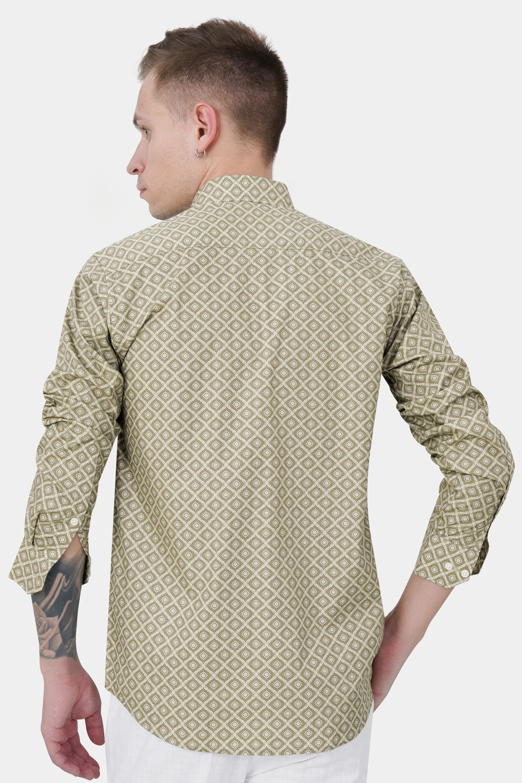 Bison Brown with Danube Blue and White Geometric Printed Premium Cotton Designer Shirt 11695-P500-38, 11695-P500-H-38, 11695-P500-39, 11695-P500-H-39, 11695-P500-40, 11695-P500-H-40, 11695-P500-42, 11695-P500-H-42, 11695-P500-44, 11695-P500-H-44, 11695-P500-46, 11695-P500-H-46, 11695-P500-48, 11695-P500-H-48, 11695-P500-50, 11695-P500-H-50, 11695-P500-52, 11695-P500-H-52