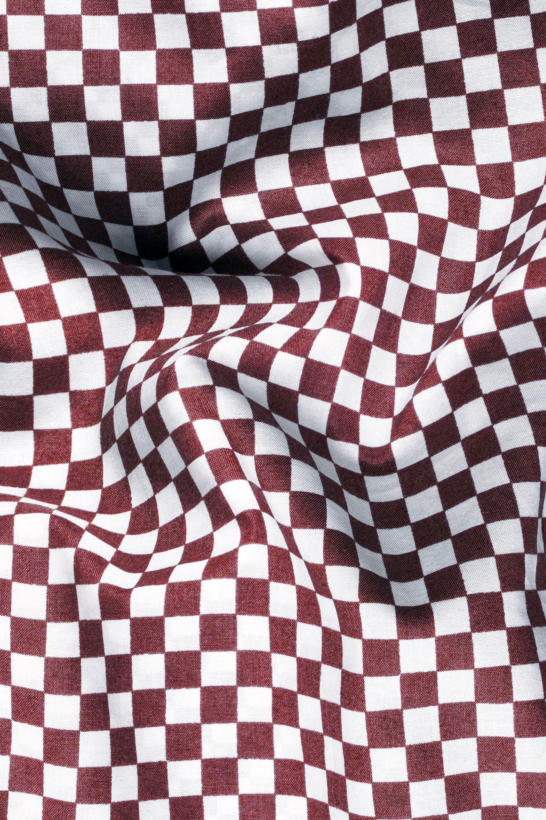 Crater Brown and White Checked Premium Cotton Shirt