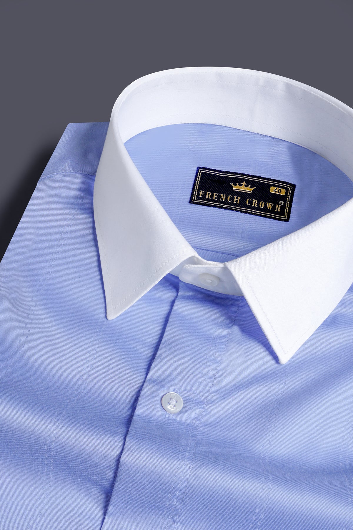Periwinkle Blue with White Cuffs and Collar Twill Premium Cotton Shirt 11734-WCC-38, 11734-WCC-H-38, 11734-WCC-39, 11734-WCC-H-39, 11734-WCC-40, 11734-WCC-H-40, 11734-WCC-42, 11734-WCC-H-42, 11734-WCC-44, 11734-WCC-H-44, 11734-WCC-46, 11734-WCC-H-46, 11734-WCC-48, 11734-WCC-H-48, 11734-WCC-50, 11734-WCC-H-50, 11734-WCC-52, 11734-WCC-H-52
