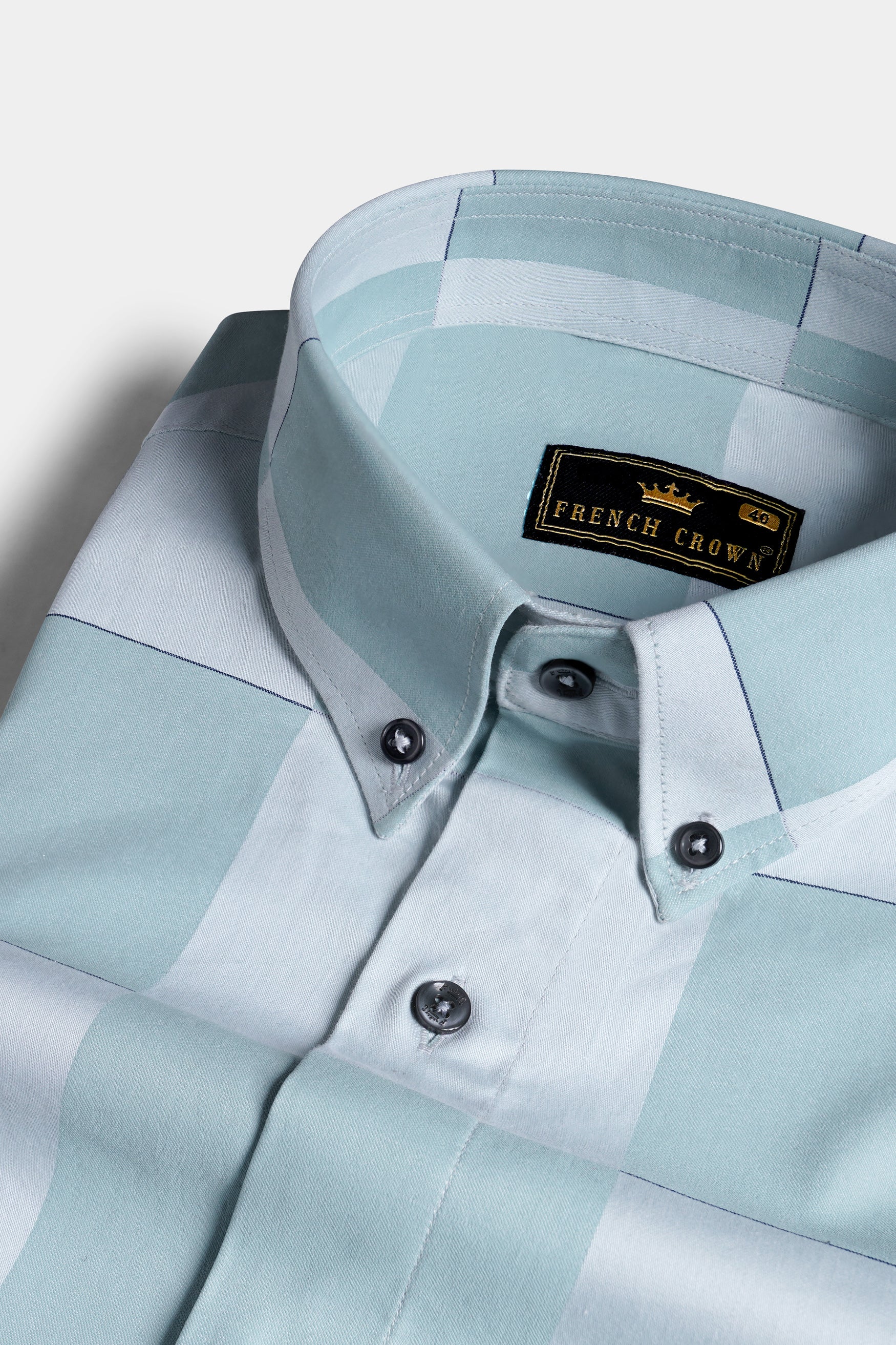 Gull Blue and Ghost Gray Checked Subtle Sheen Super Soft Premium Cotton Shirt 11749-BD-BLK-38, 11749-BD-BLK-H-38, 11749-BD-BLK-39, 11749-BD-BLK-H-39, 11749-BD-BLK-40, 11749-BD-BLK-H-40, 11749-BD-BLK-42, 11749-BD-BLK-H-42, 11749-BD-BLK-44, 11749-BD-BLK-H-44, 11749-BD-BLK-46, 11749-BD-BLK-H-46, 11749-BD-BLK-48, 11749-BD-BLK-H-48, 11749-BD-BLK-50, 11749-BD-BLK-H-50, 11749-BD-BLK-52, 11749-BD-BLK-H-52