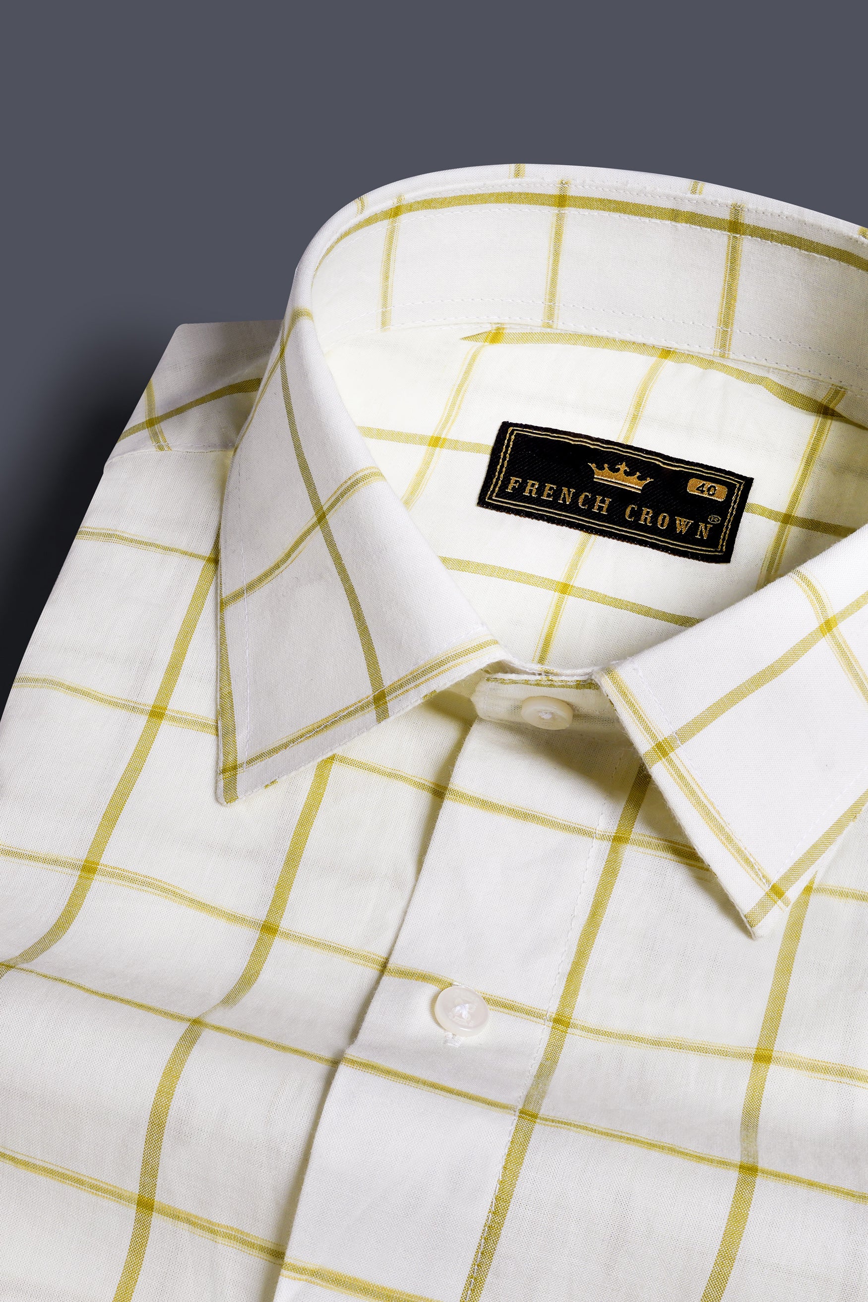Astra Cream and Husk Yellow Windowpane Premium Cotton Shirt 11752-38, 11752-H-38, 11752-39, 11752-H-39, 11752-40, 11752-H-40, 11752-42, 11752-H-42, 11752-44, 11752-H-44, 11752-46, 11752-H-46, 11752-48, 11752-H-48, 11752-50, 11752-H-50, 11752-52, 11752-H-52