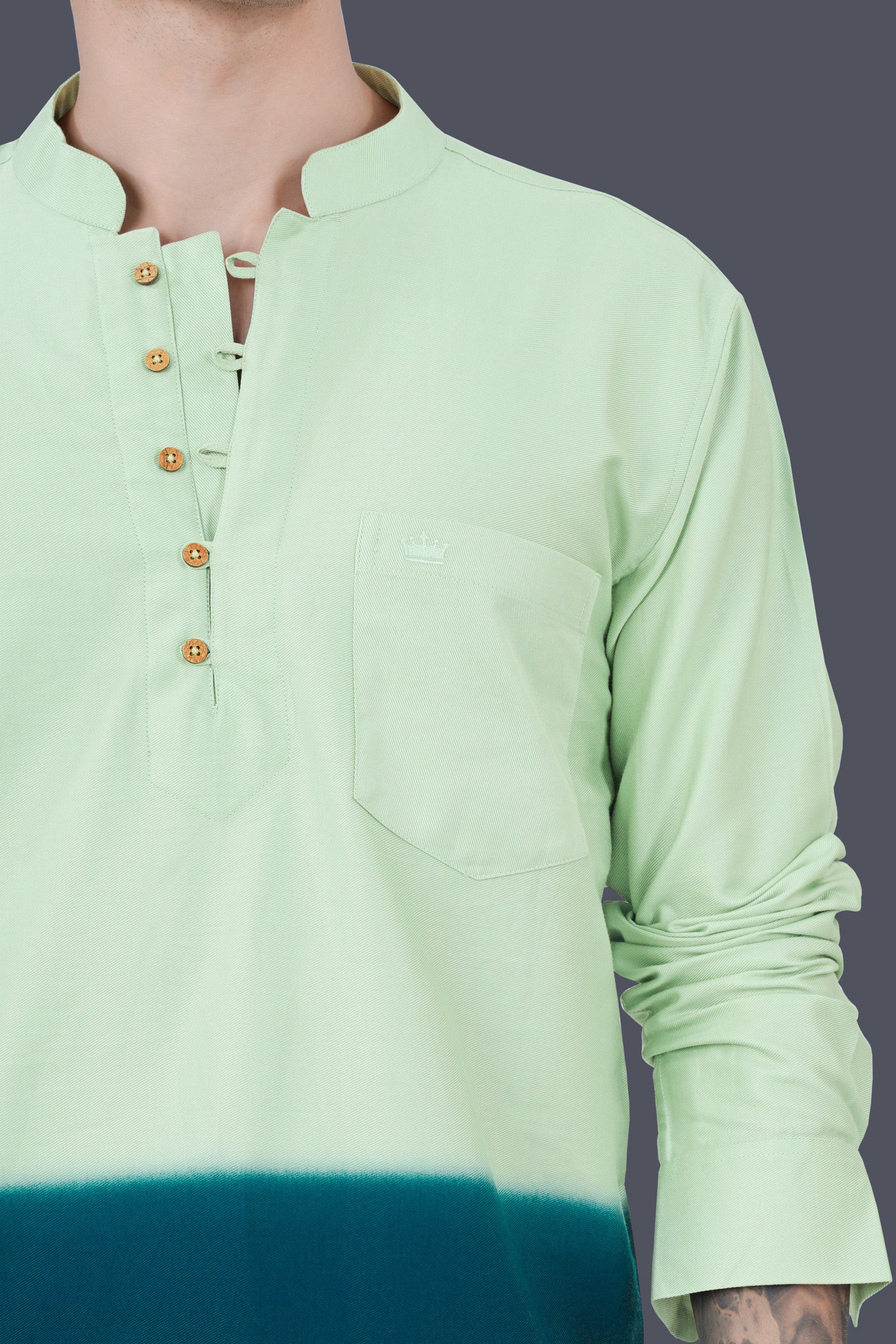 Envy Green and Prussian Blue Twill Premium Cotton Kurta Shirt 11757-KS-38, 11757-KS-H-38, 11757-KS-39, 11757-KS-H-39, 11757-KS-40, 11757-KS-H-40, 11757-KS-42, 11757-KS-H-42, 11757-KS-44, 11757-KS-H-44, 11757-KS-46, 11757-KS-H-46, 11757-KS-48, 11757-KS-H-48, 11757-KS-50, 11757-KS-H-50, 11757-KS-52, 11757-KS-H-52