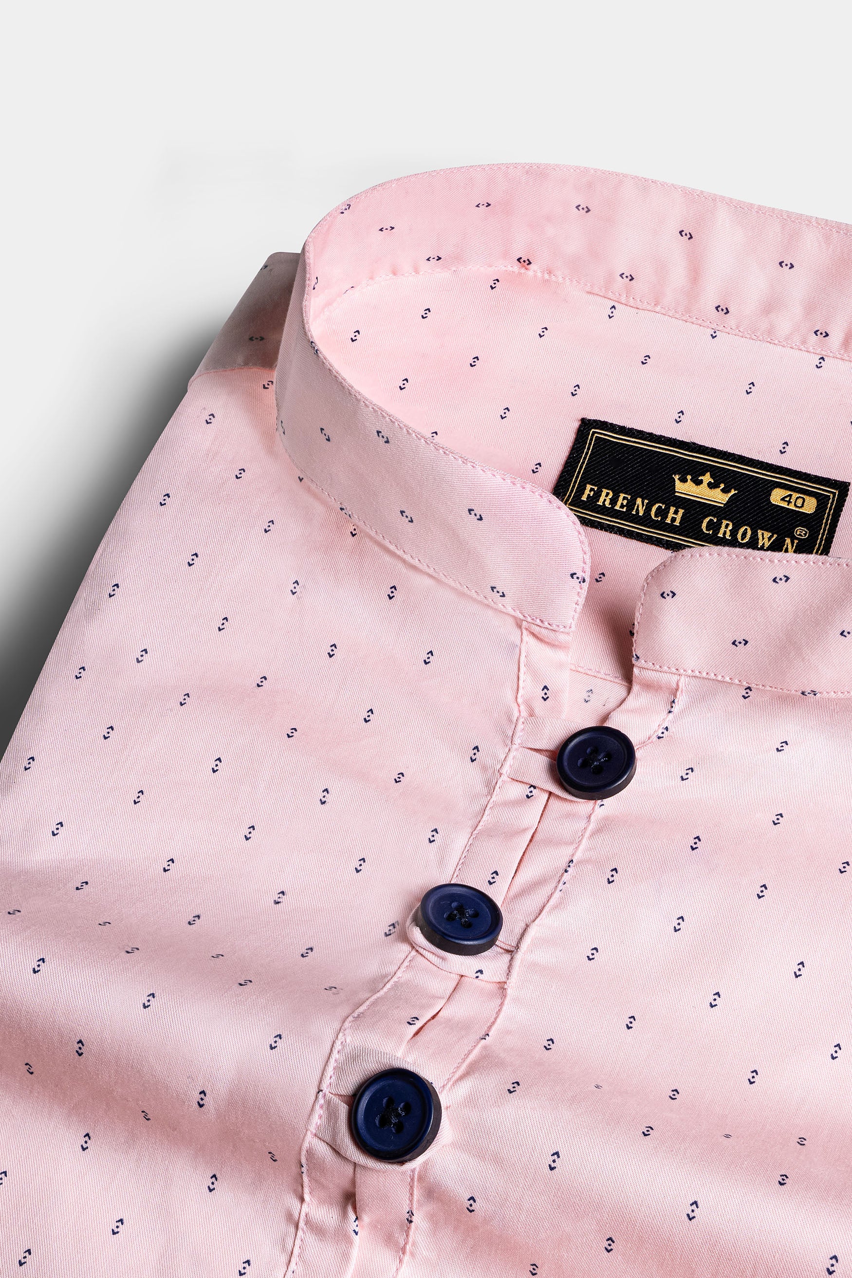 Thistle Pink Printed Subtle Sheen Super Soft Premium Cotton Designer Shirt